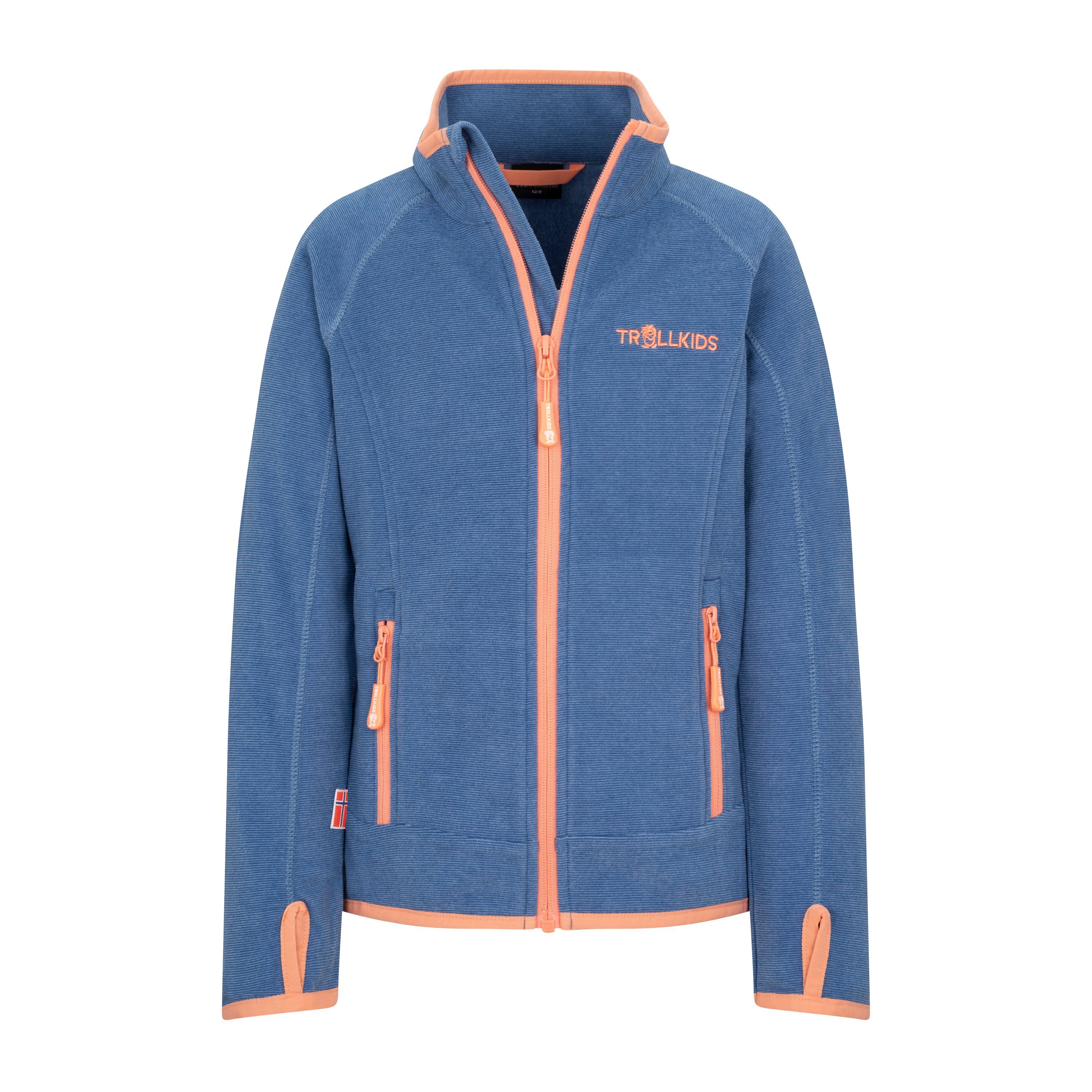 Fleecejacke Noresund TROLLKIDS Lotusblau/Koralle