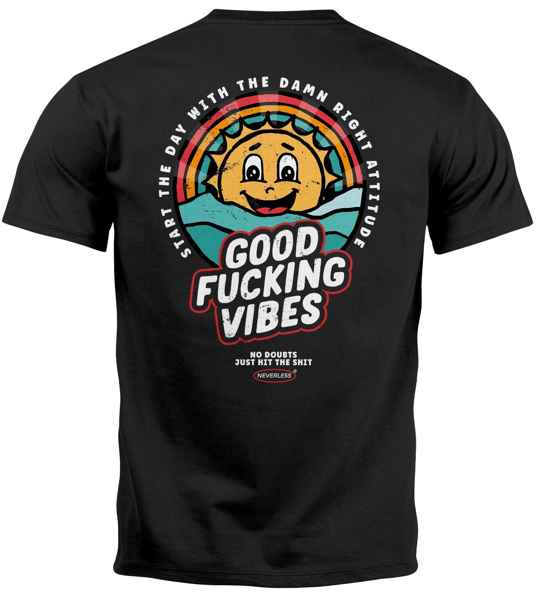 Neverless Print-Shirt Backprint TShirt Herren Good günstig online kaufen