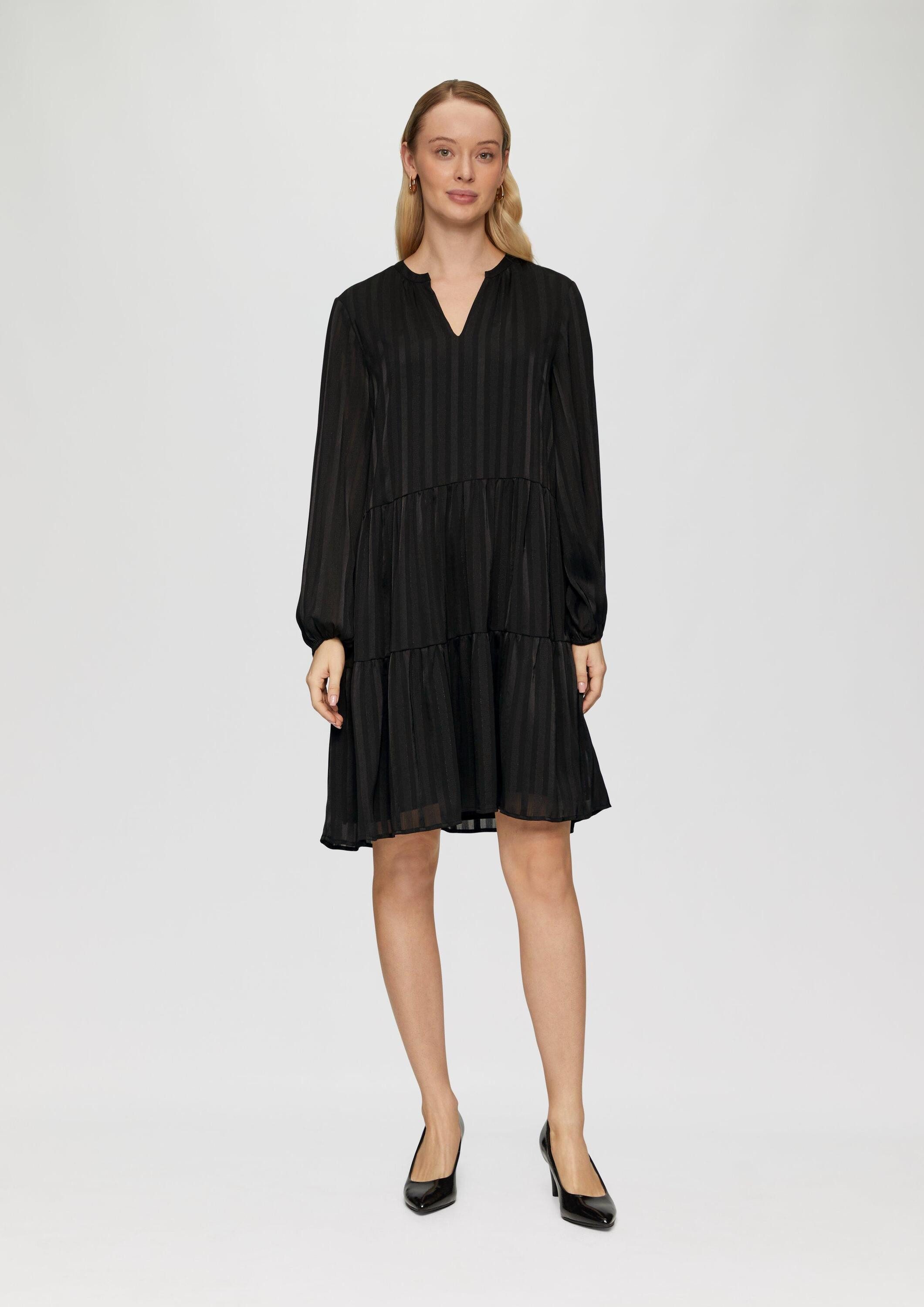 s.Oliver Minikleid Kleid Volantkleid aus Chiffon mit Streifen und Glitzer günstig online kaufen