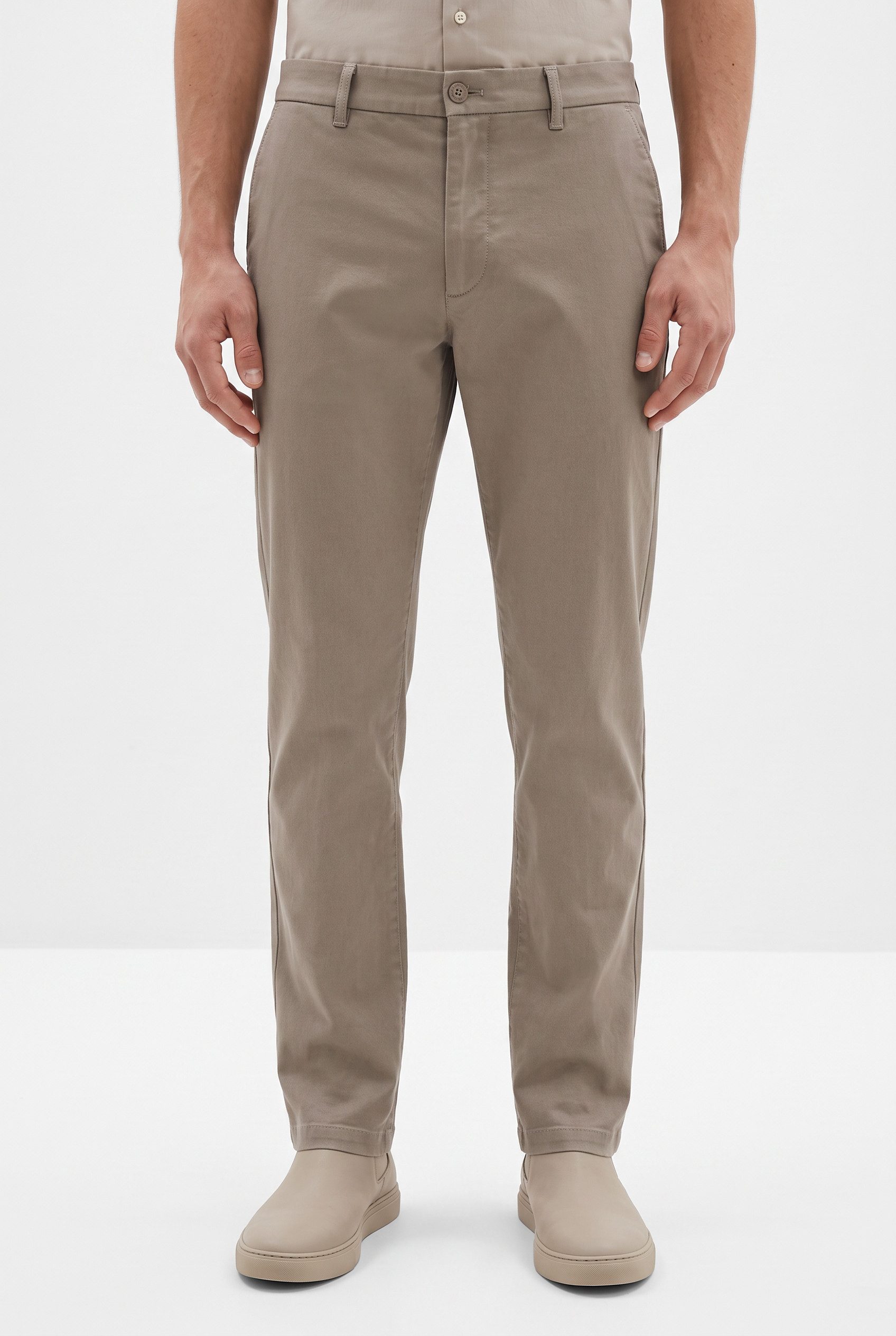 Calvin Klein Stoffhose SLIM REFINED COTTON STRETCH TROU Slim fit mit Eingrifftaschen