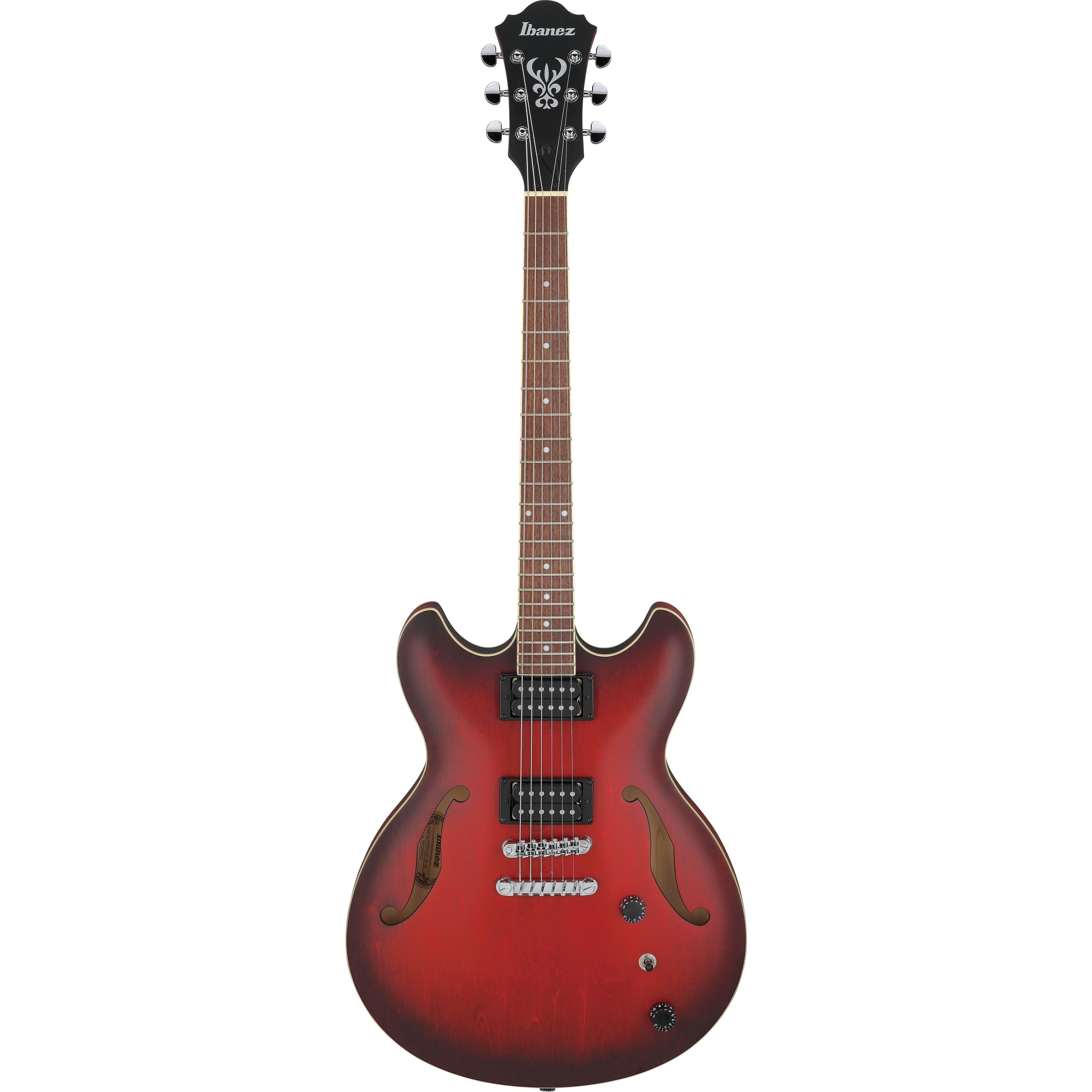 Ibanez Halbakustik-Gitarre, Halb-Akustik Gitarren, Semi Hollow-Modelle, Artcore AS53-SRF Sunburst Red Flat - Halbakustik Gitarre