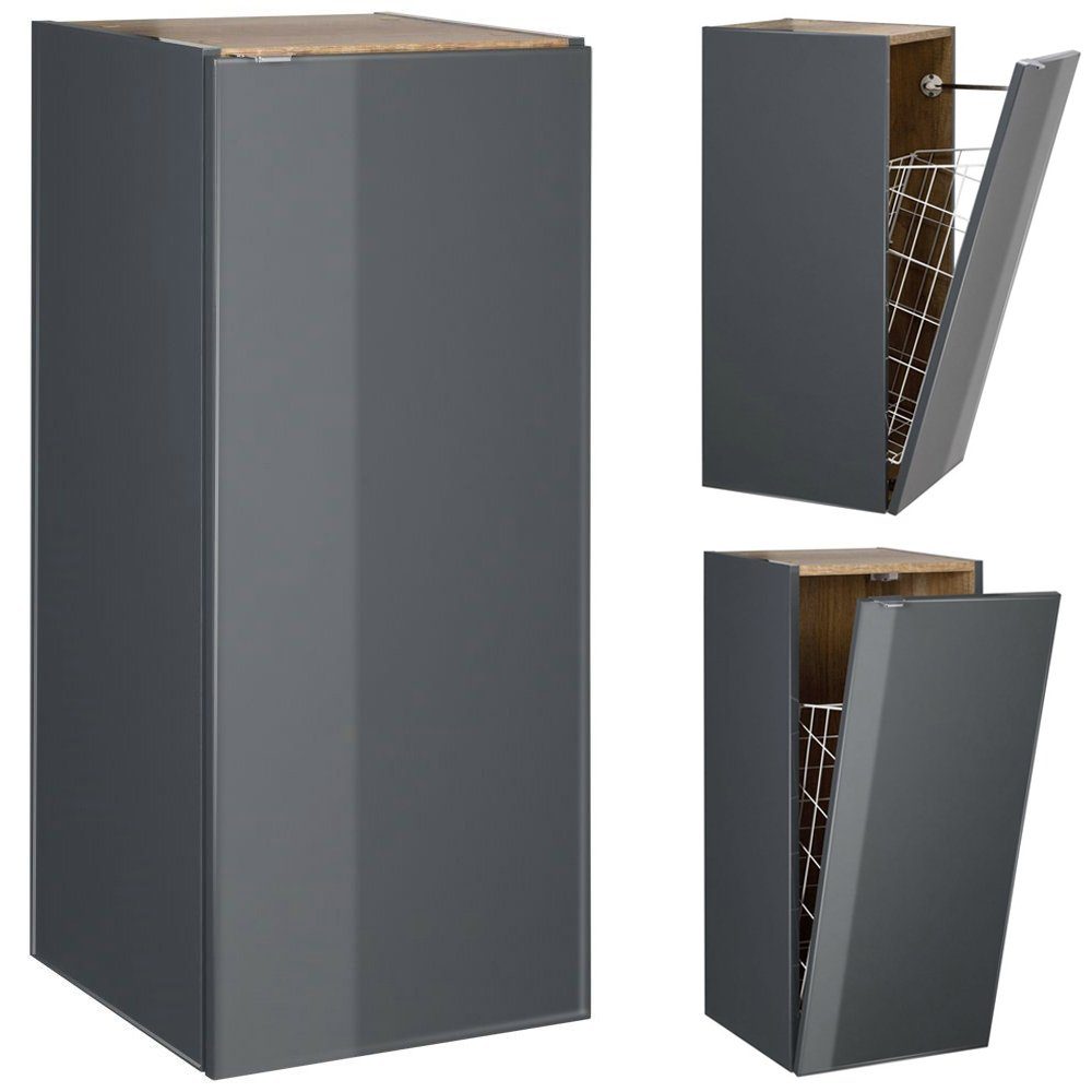 Lomadox Unterschrank AMARILLO-147-GREY Hochglanz grau mit günstig online kaufen