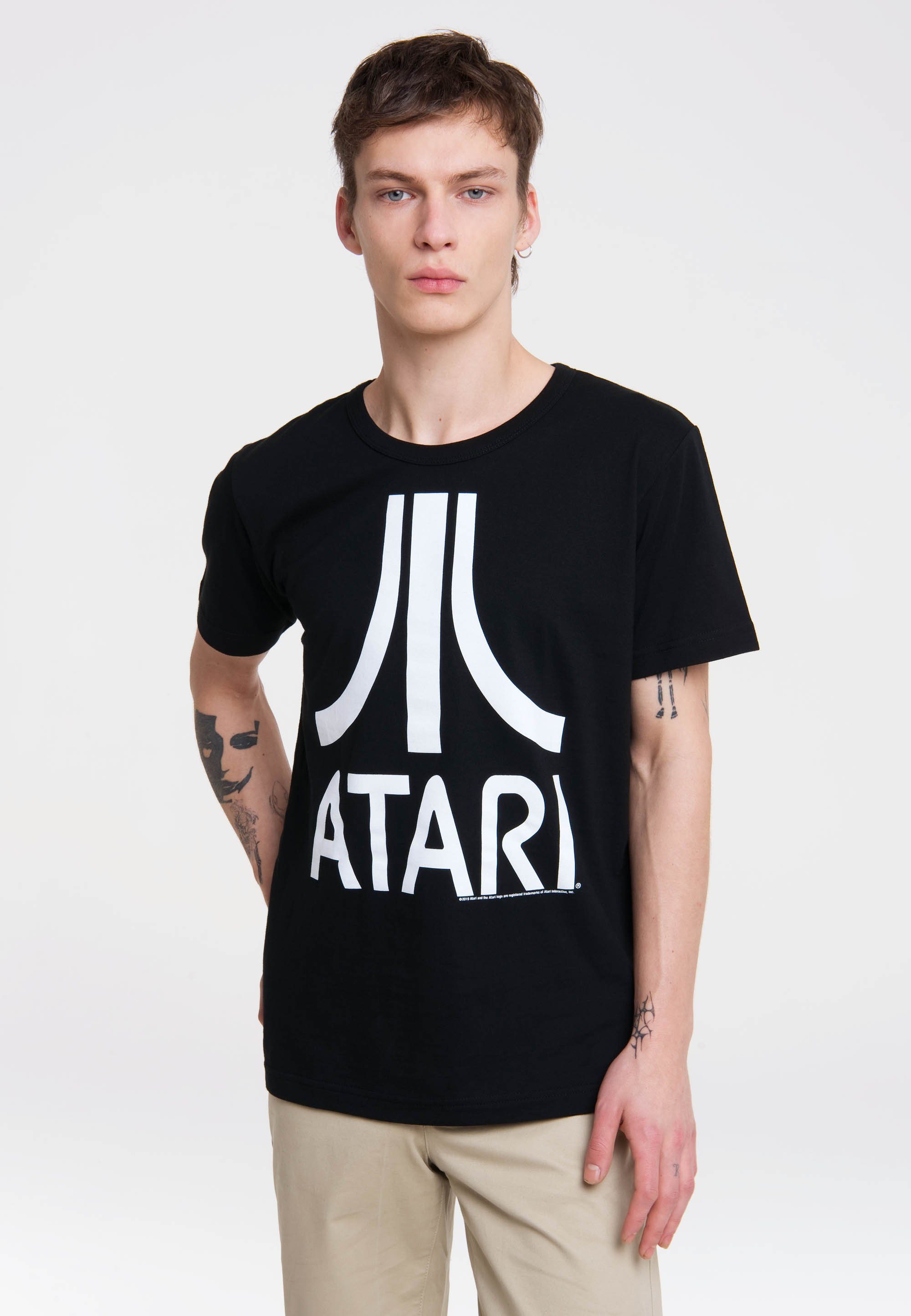 Herren Shirts LOGOSHIRT T-Shirt mit Atari-Logo