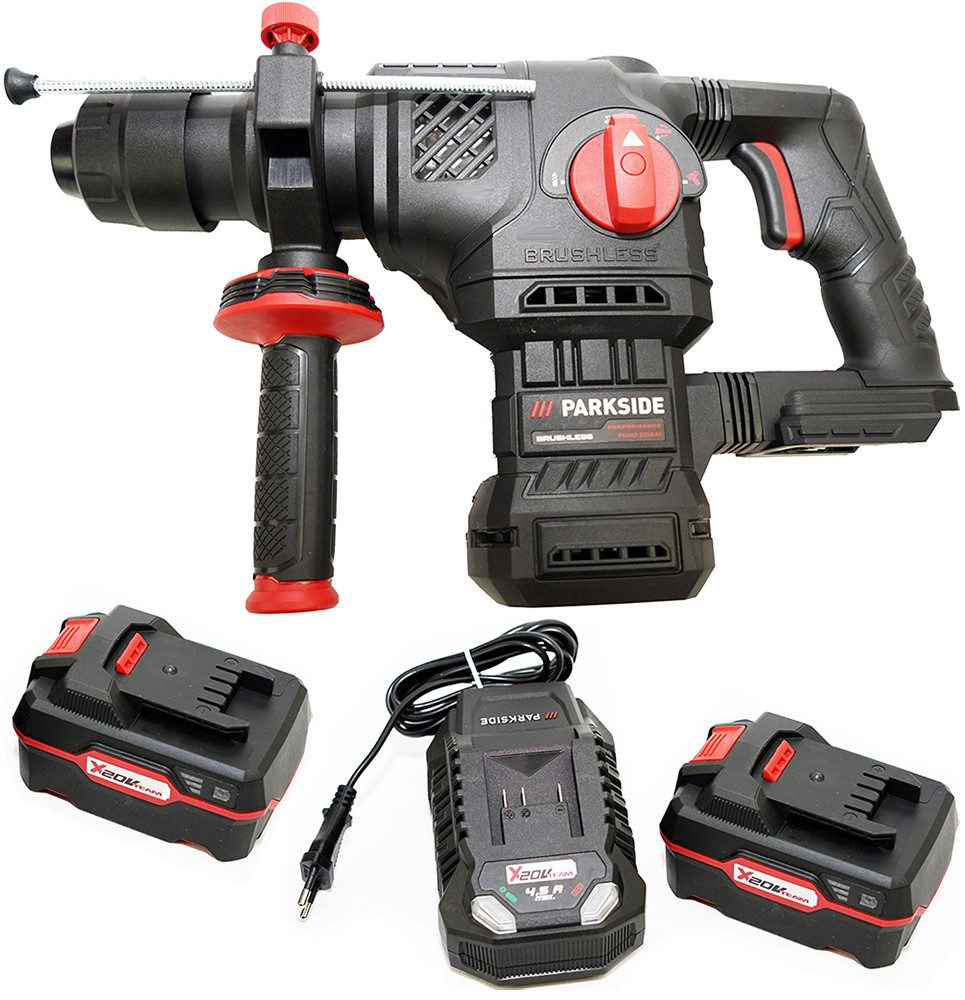 PARKSIDE PERFORMANCE® Akku-Bohrhammer 20V Akku Kombihammer PKHAP 2058 A1 im Transportkoffer, 20 V, max. 760 U/min