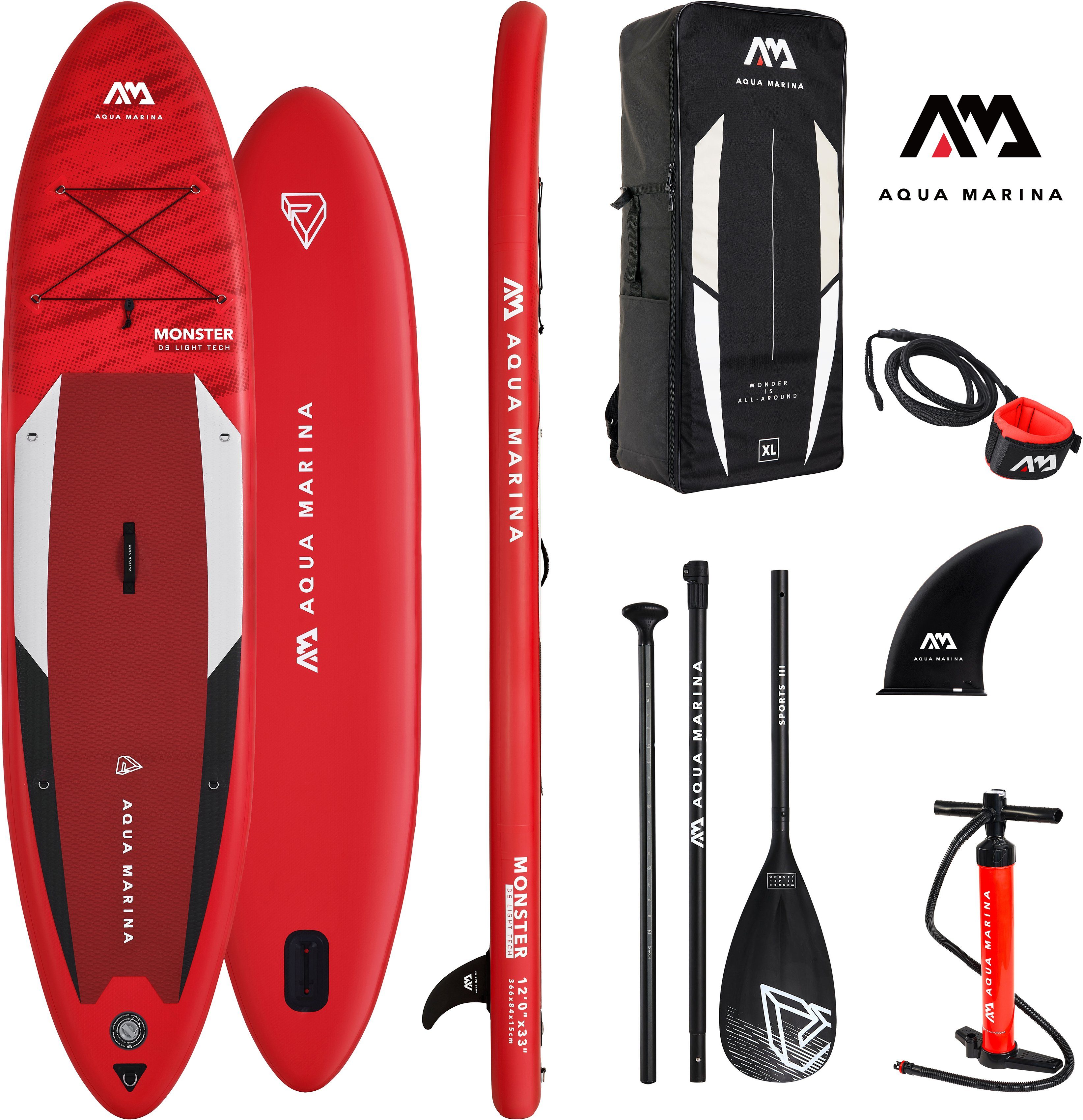 MARINA AQUA Marina Inflatable SUP-Board Inflatable 6 SUP-Board Aqua tlg) (Set, ++Monster++,