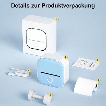 yozhiqu Mini-Taschendrucker, tintenloser Drucker Multifunktionsdrucker, (2023 Neuer tragbarer Sofort-Aufkleberdrucker, DIY-Sammelalbum)