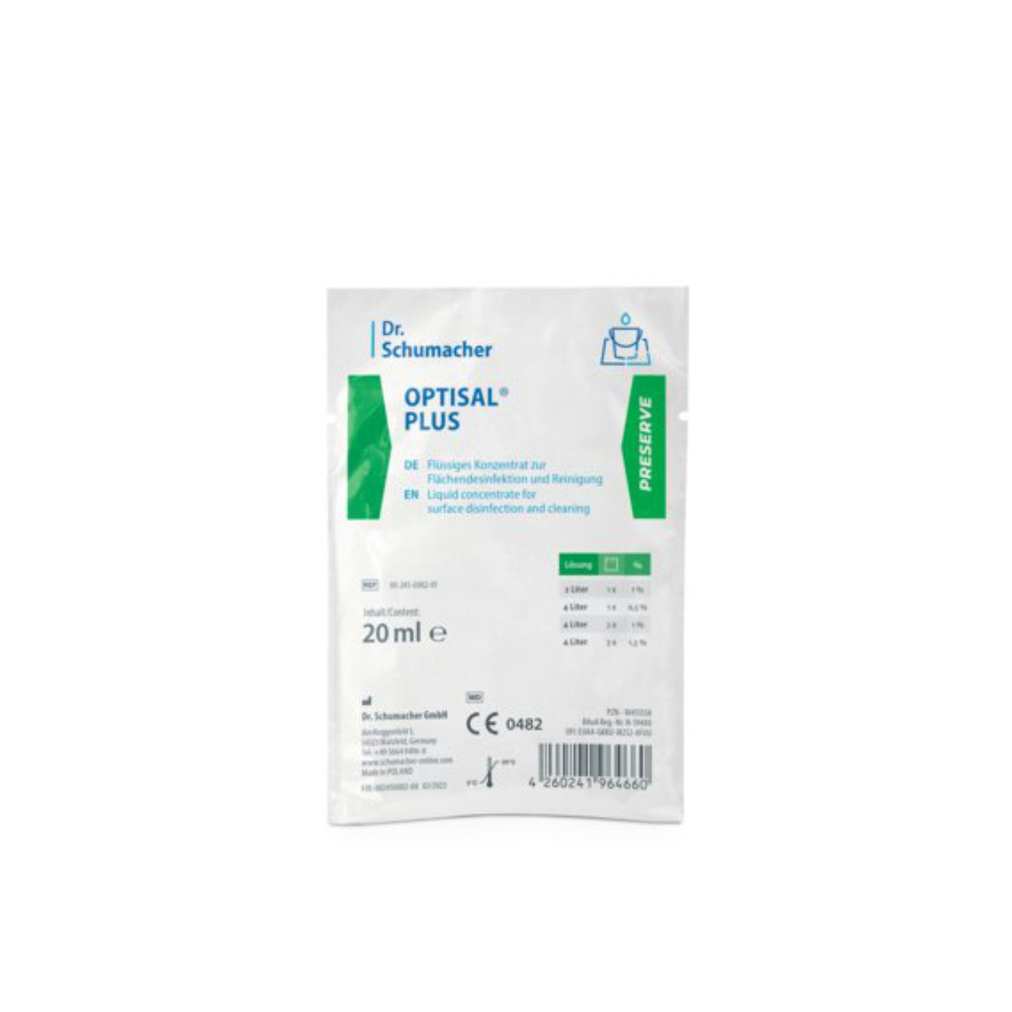 Dr. Schumacher OPTISAL® PLUS - Flächendesinfektionsmittelkonzentrate Oberflächen-Desinfektionsmittel