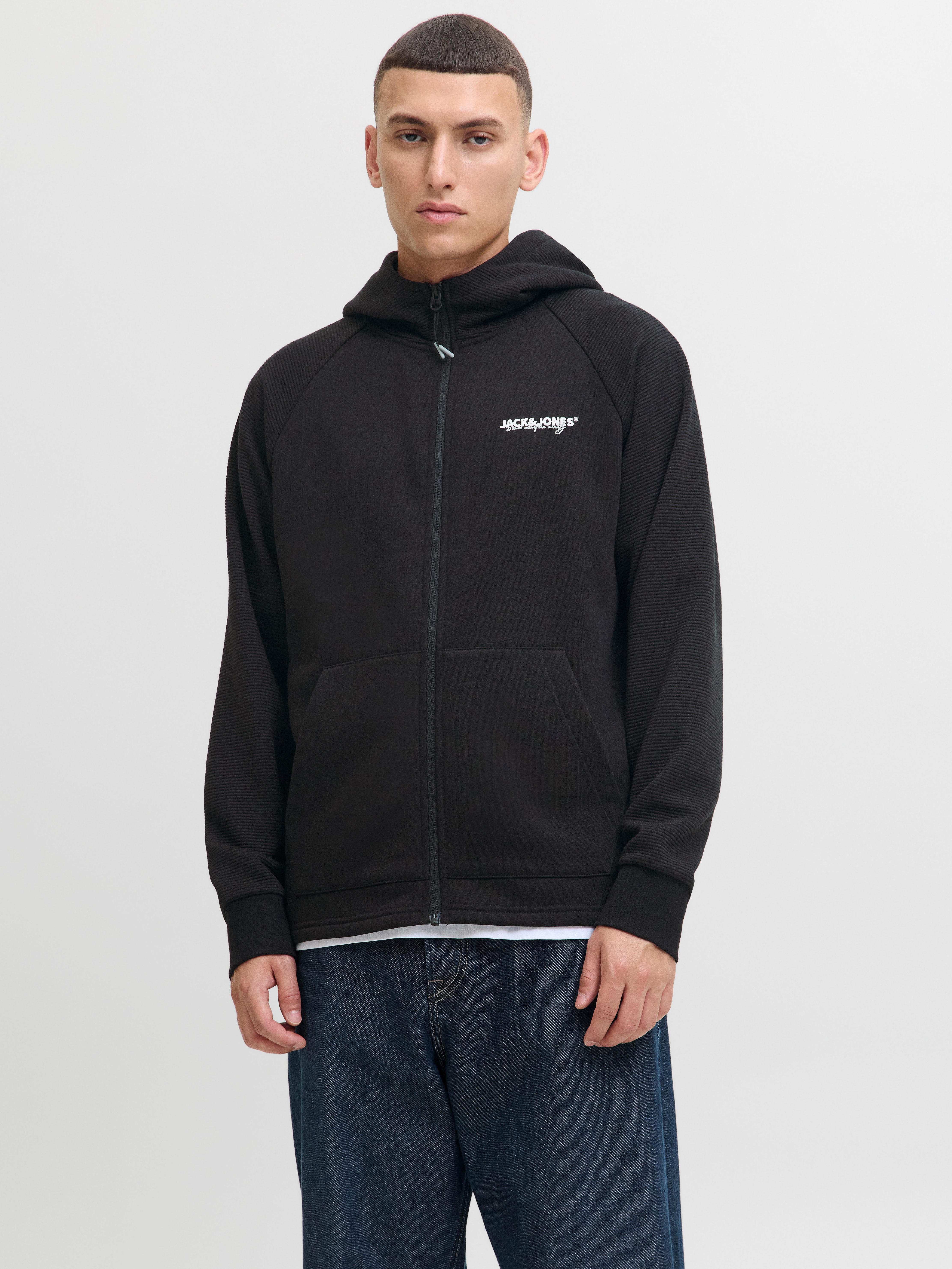 Jack & Jones Kapuzensweatshirt JJTHATCHER SWEAT ZIP HOOD
