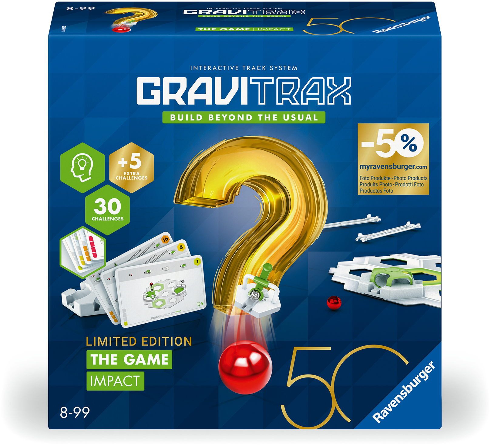 Ravensburger Kugelbahn-Bausatz Kugelbahn GraviTrax The Game Impact 50 Jahre 23917