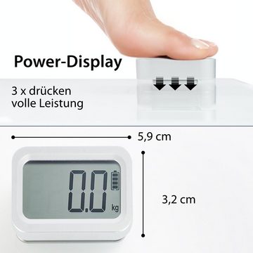 ADE Personenwaage Digitale Körperwaage ohne Batterien, mit Dynamo, umweltschonende batterielose Waage, bis 150 kg