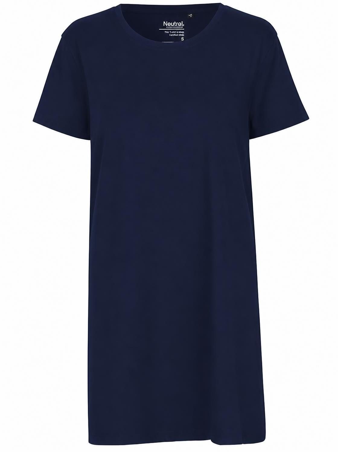 Neutral Rundhalsshirt Damen Long Length T-Shirt - Single-Jersey-Strick