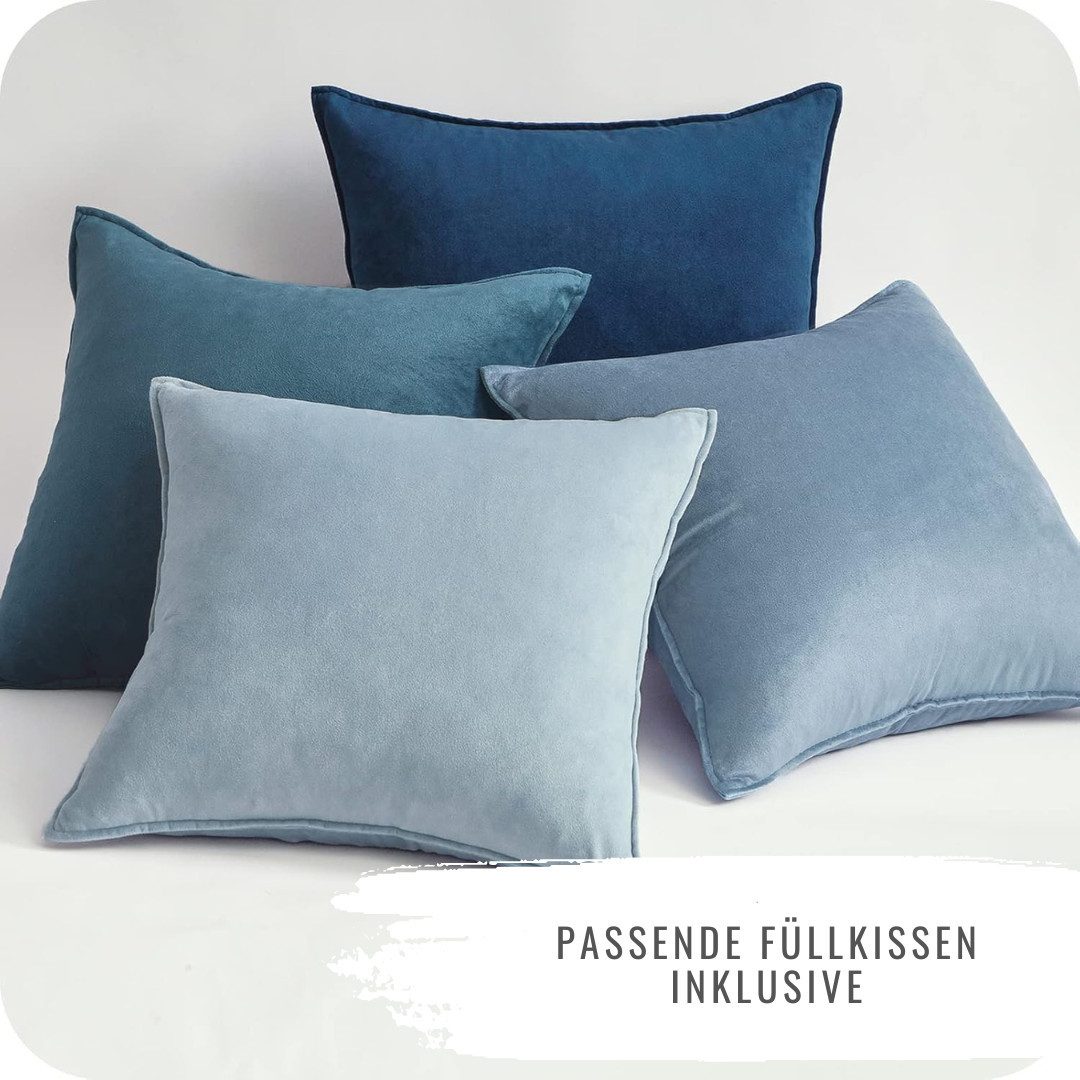 Interior by Hakito Dekokissen 4er Set Kissenbezüge inklusive Füllkissen Set günstig online kaufen