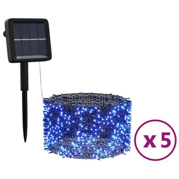 vidaXL Lichterkette Solar-Lichterkette Indoor Outdoor 5 Stk 5x200 LED Blau