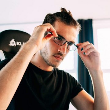 KLIM Brille Protect, Blaulichtfilter Brille für Gamer und Büroangestellte, Anti-Blaulicht