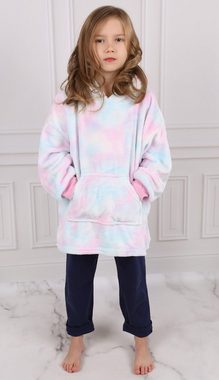 Sarcia.eu Kinderbademantel Einhorn Tie-Die Pullover/Bademantel mit Kapuze, für Kinder 104-116 cm