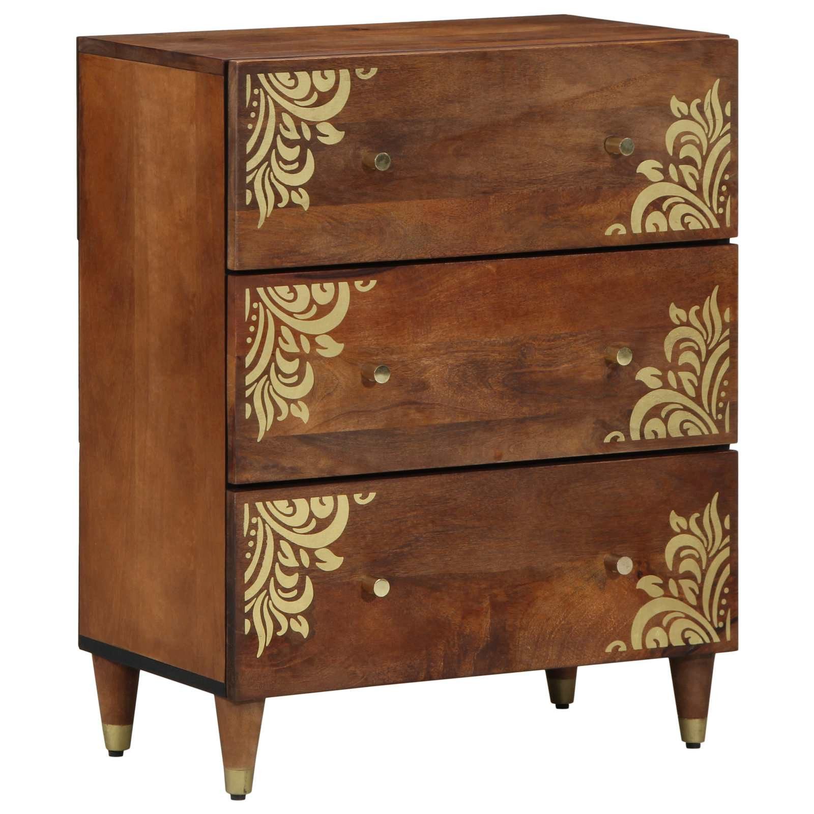 vidaXL Schranksystem Sideboard Braun 60 x 33 x 75 cm Massivholz (1-St)