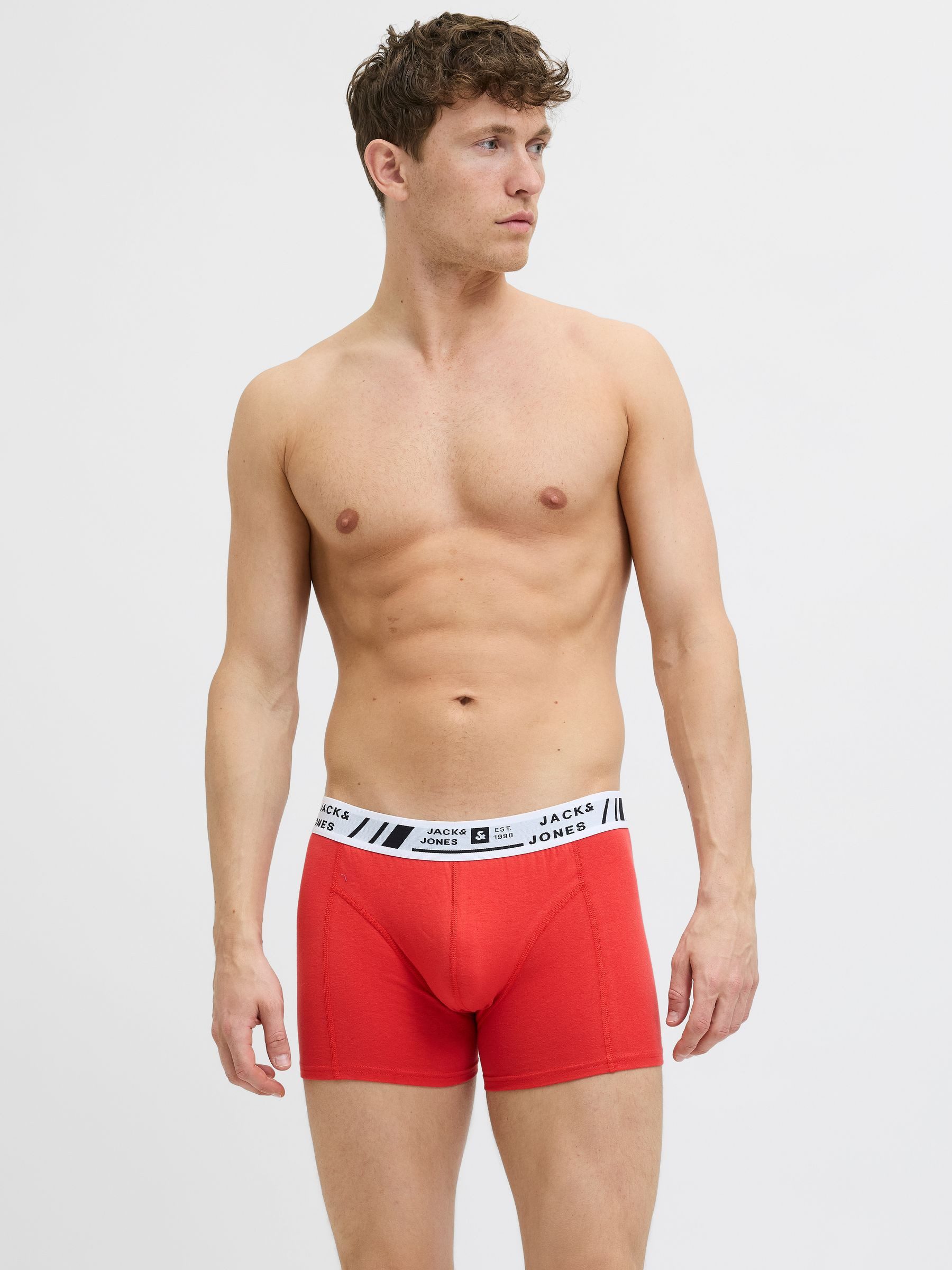 Jack & Jones Boxershorts Blumen & Streifen Design, Moderner Komfort 12er Pack für Herren (5-St) Baumwolle Normal Fit Geblümt elastisch Pull-on Casual-Style