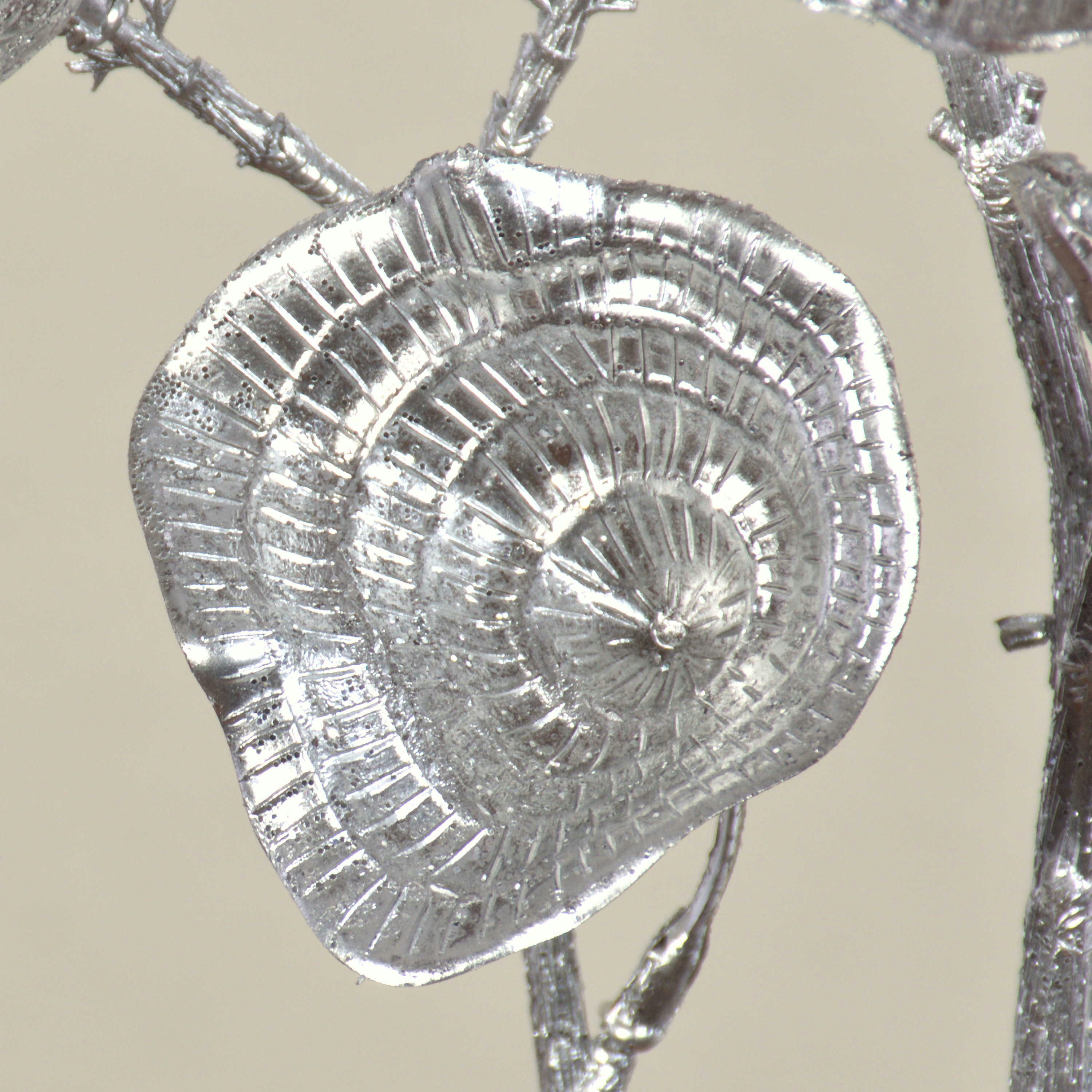 Kunstzweig Kunst Ginkgozweig ARWID mit Glitzer, Silber, 105cm Ginkgo, artplants, Höhe 105.0 cm