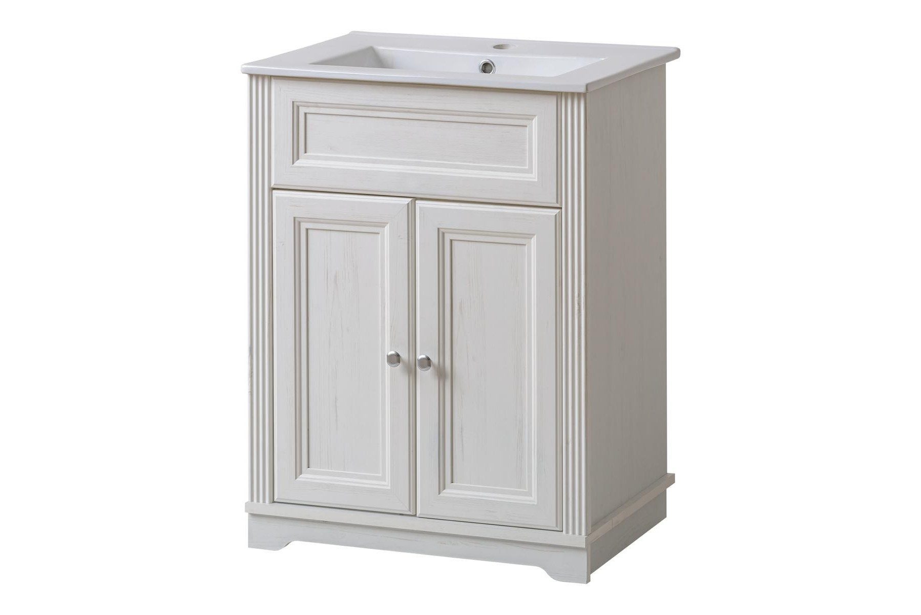 Xlmoebel Waschtisch Antiker Becken Unterschrank 60cm im Landhausstil für Badezimmer (2-St), Made in Europa