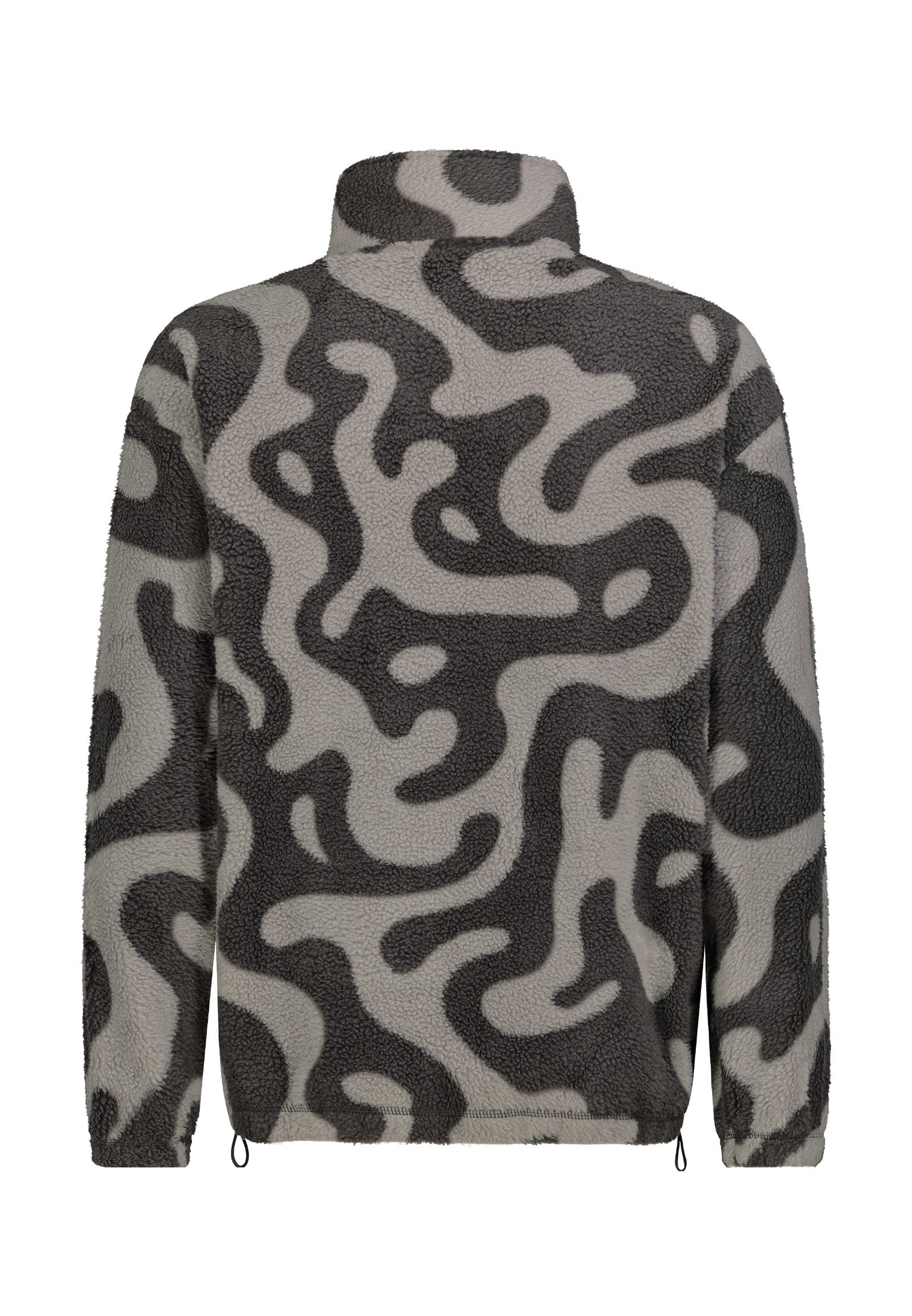 SUBLEVEL Fleecejacke Herren Kuschel-Fleecejacke mit Alloverprint günstig online kaufen