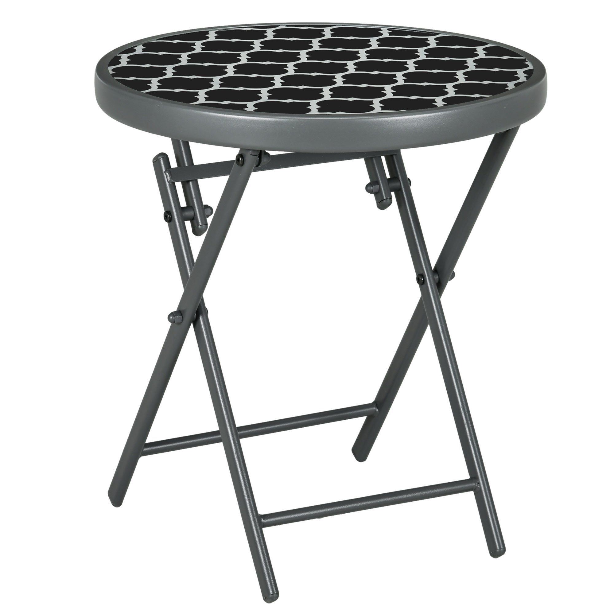 Outsunny Gartentisch Beistelltisch klappbar Klapptisch Outdoor günstig online kaufen