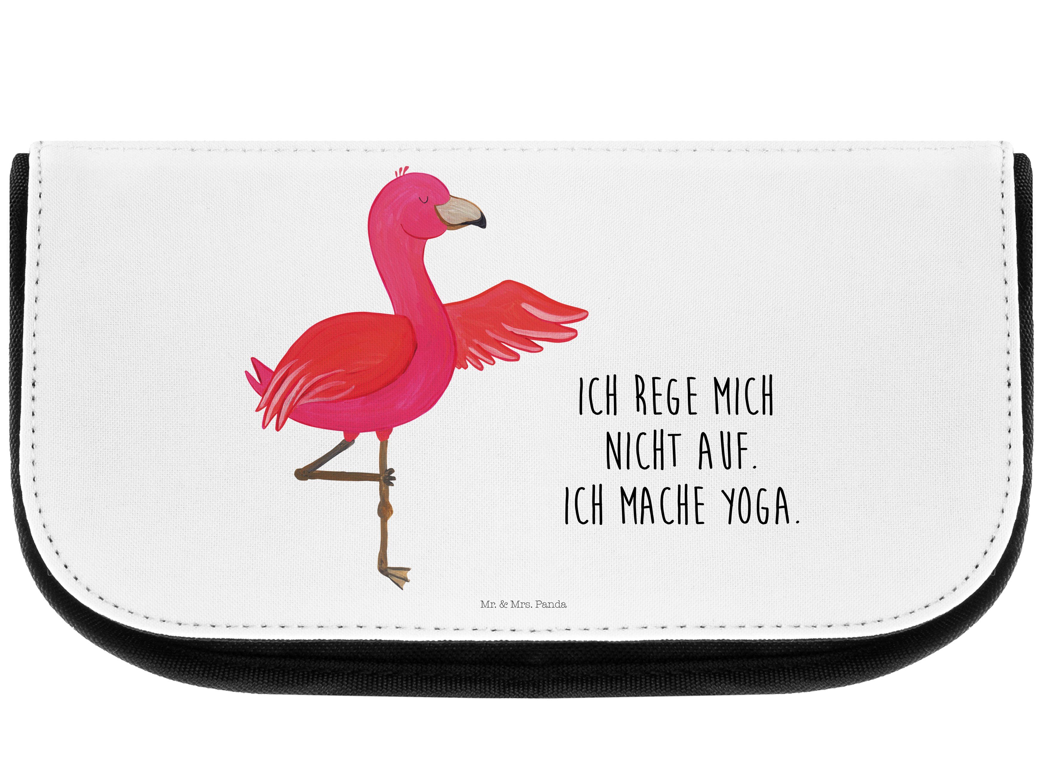 Mr. & Kosmetikbeutel, Geschenk, Mrs. (1-tlg) Namaste, Schminktasc Yoga Weiß - Flamingo - Panda Kosmetiktasche