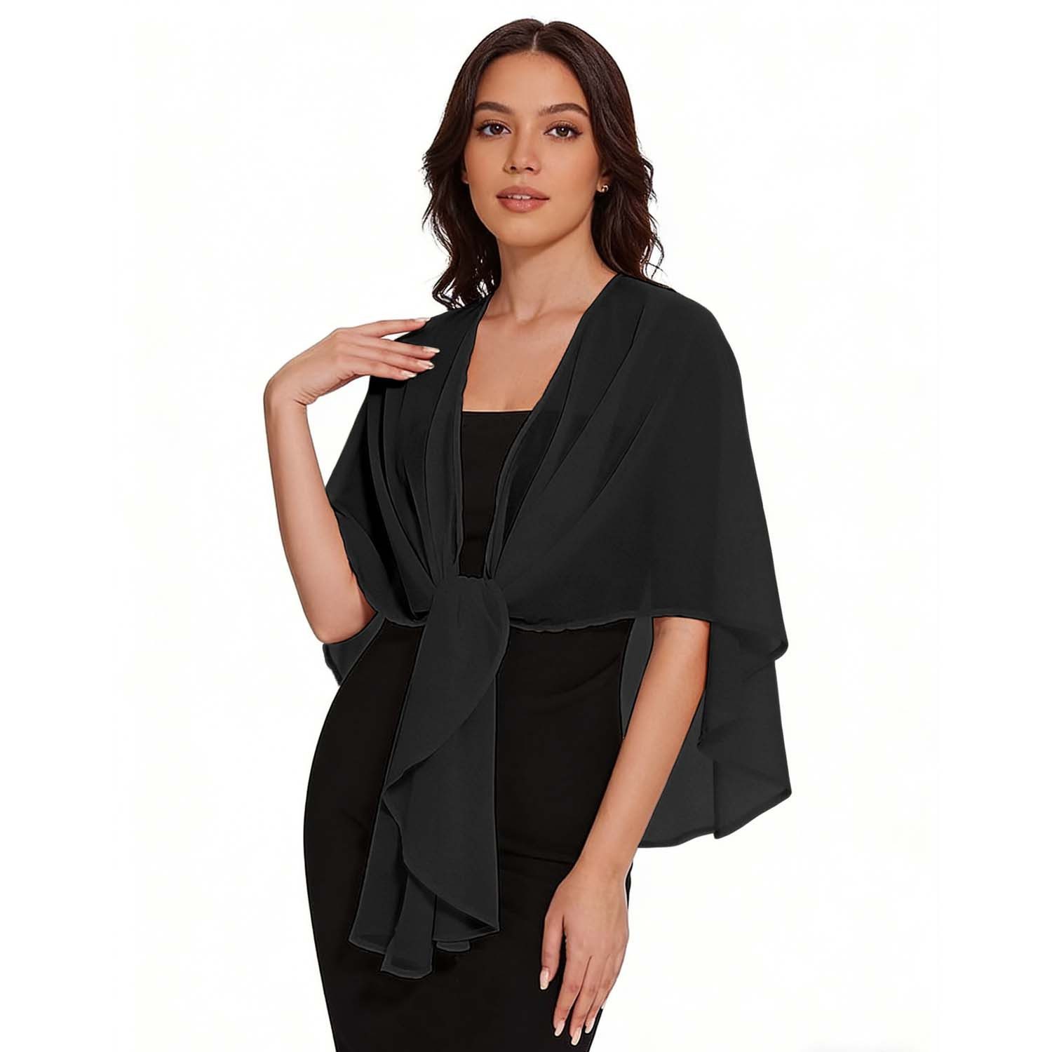 nsihing Modeschal Damen Chiffon Shrugs Schals und Wrap für Abendkleid Hochzeit Cover Up