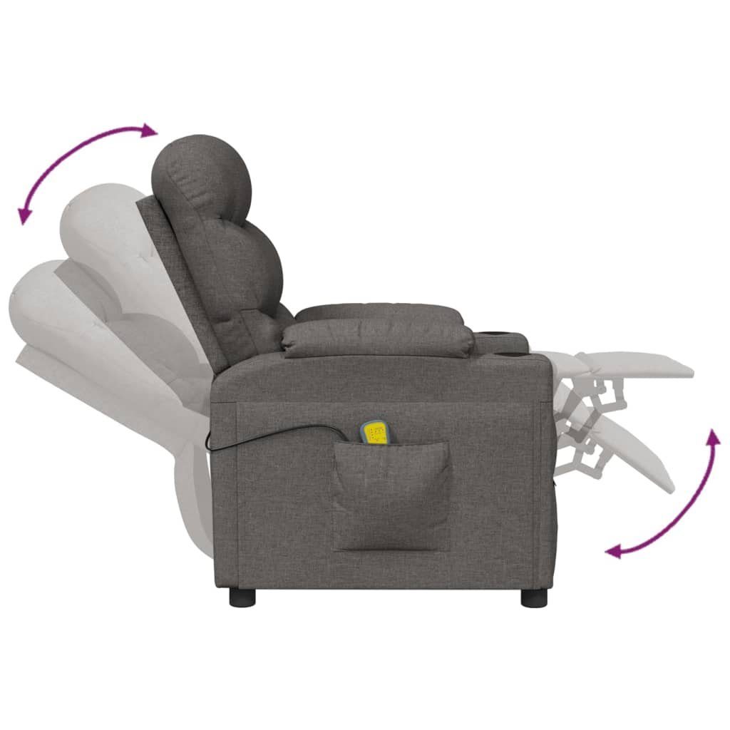 Stoff vidaXL Massagesessel (1-St) Dunkelgrau Massagesessel