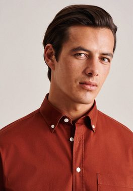 seidensticker Businesshemd Schwarze Rose Regular Langarm Button-Down-Kragen Uni