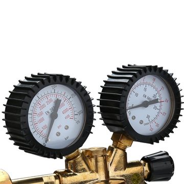 Randaco Druckregler Druckminderer für Argon/CO2 Druckregler Schutzgas,Werkstoff Kupfer