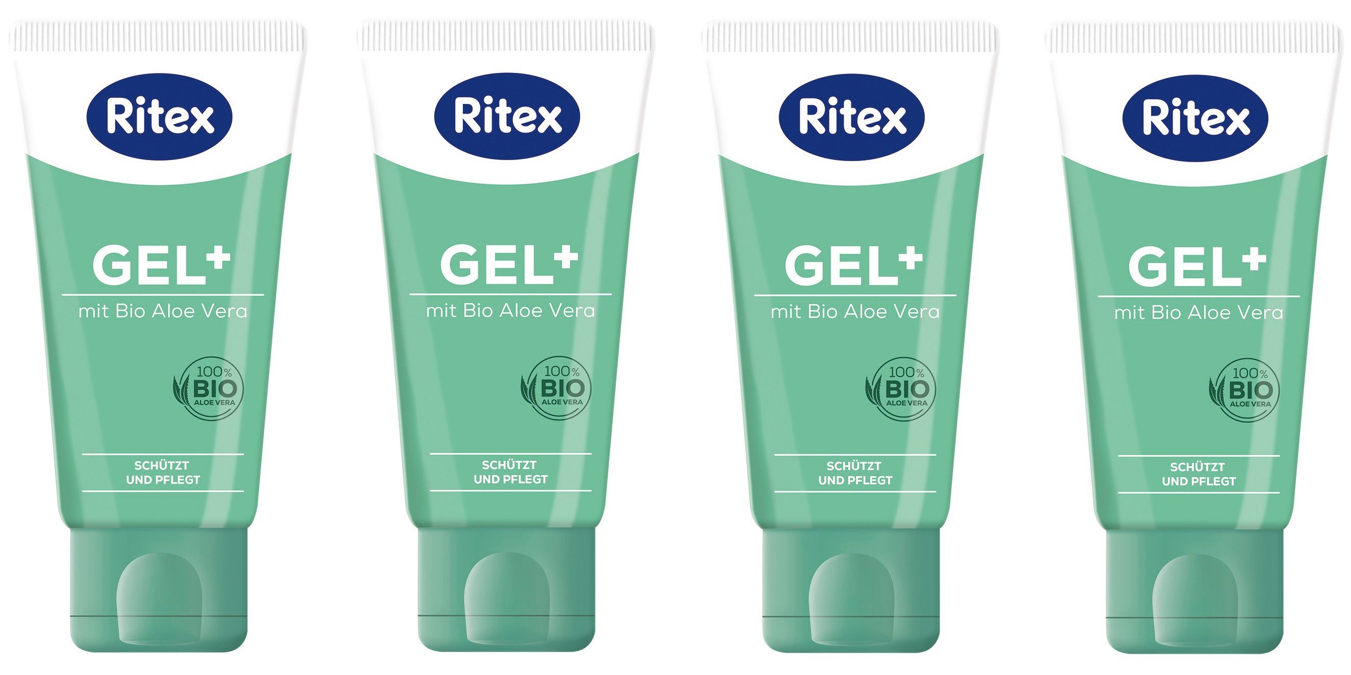Gleit- und Massagegel 4er GEL+ - 4x50ml - mit Bio Aloe Vera