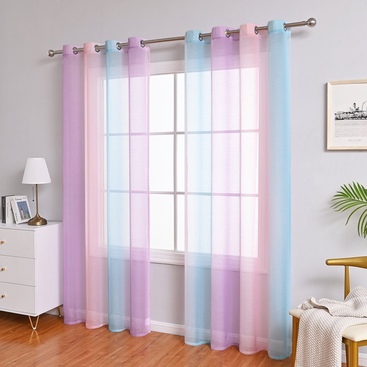 BYSURE Gardine, Ösen (2 St), transparent, günstig online kaufen