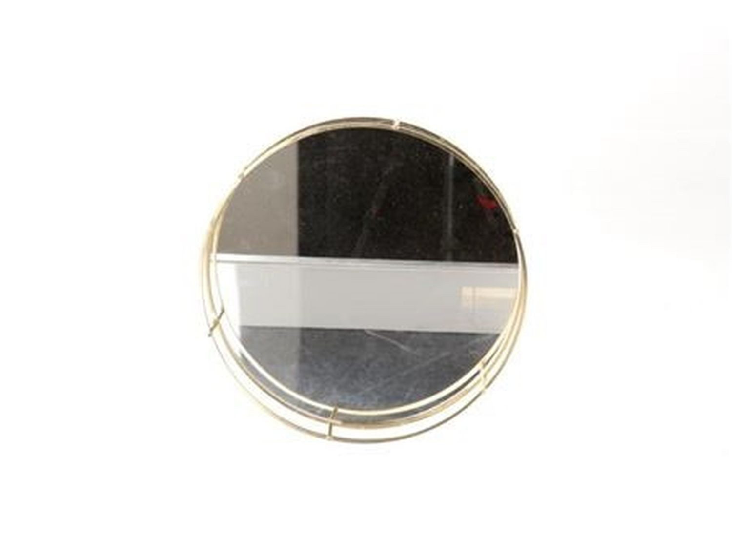 INNA-Glas Servierplatte Rundes Spiegeltablett Lampert, Gold, 5cm, Ø30cm, Metall
