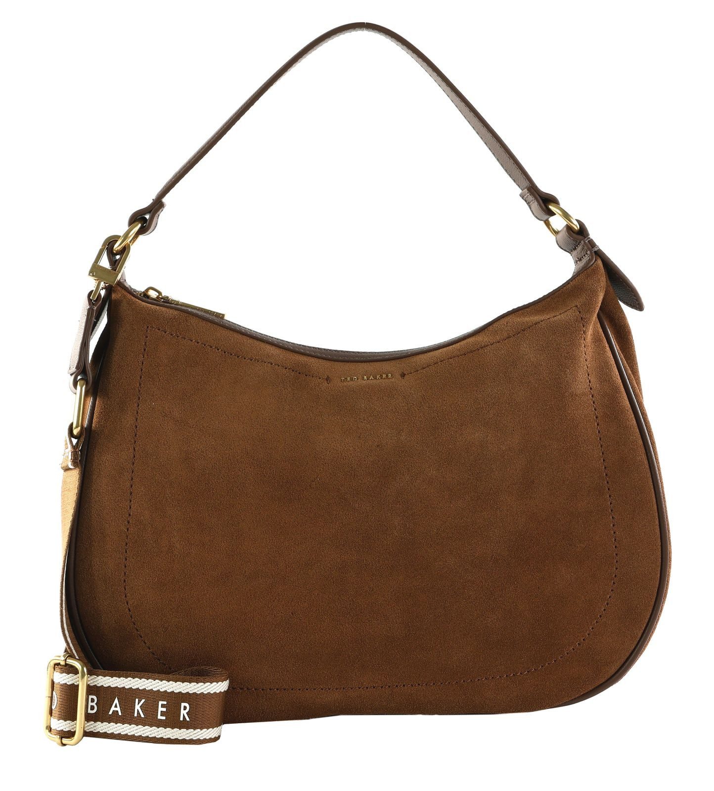 Ted Baker Schultertasche Webbing Suede Hobo Bag, aus echtem Rindsleder
