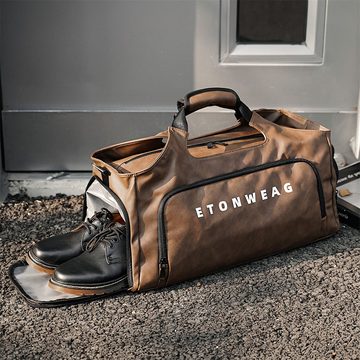 AquaBreeze Sporttasche großvolumige Reisetasche Fitnesstasche, Freizeittasche (mit Nassfach und Schuhfach, 1-tlg., Handtasche mit großem Fassungsvermögen), braun
