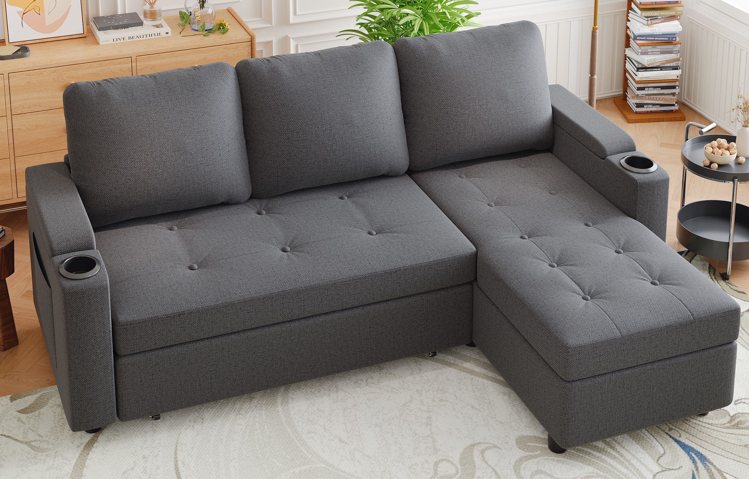 GUNJI Ecksofa L-shaped/U-shaped sofa with storage and sleeping functions günstig online kaufen