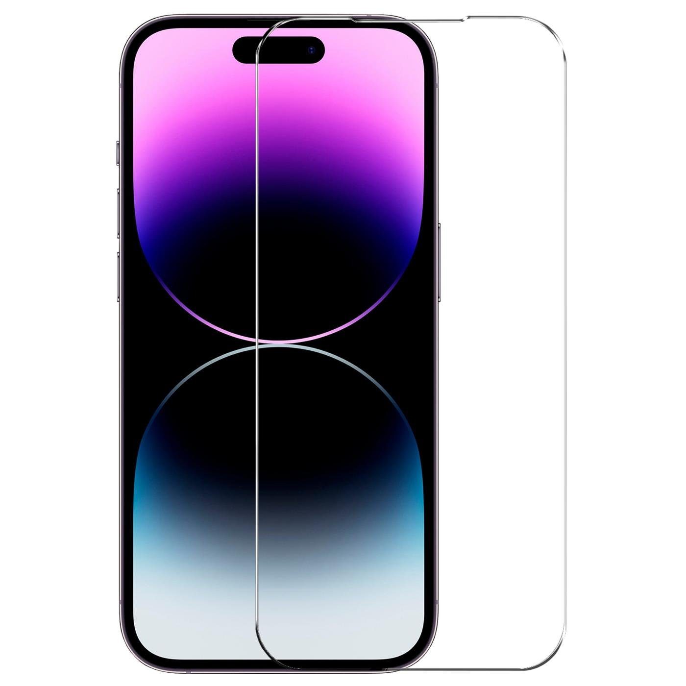 CoolGadget Handyhülle Schwarz als 2in1 Schutz Cover Set für das Apple iPhone 14 Pro Max 6,7 Zoll, 2x Glas Display Schutz Folie + 1x TPU Case Hülle für iPhone 14 Pro Max