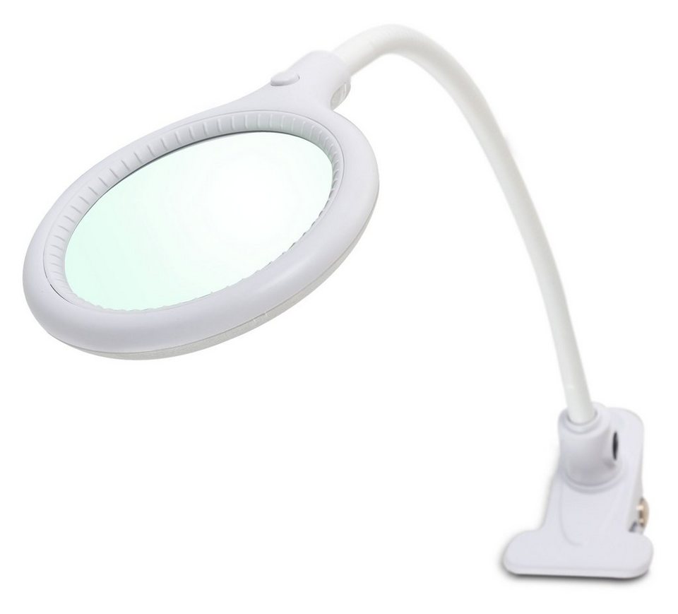 Showlite Lupenlampe LL-3036D Tisch-Lupenleuchte, 1,75-Facher Vergrößerung,  LED fest integriert, Tageslichtweiß, Leselupe mit Licht für Senioren mit 3  Dioptrien