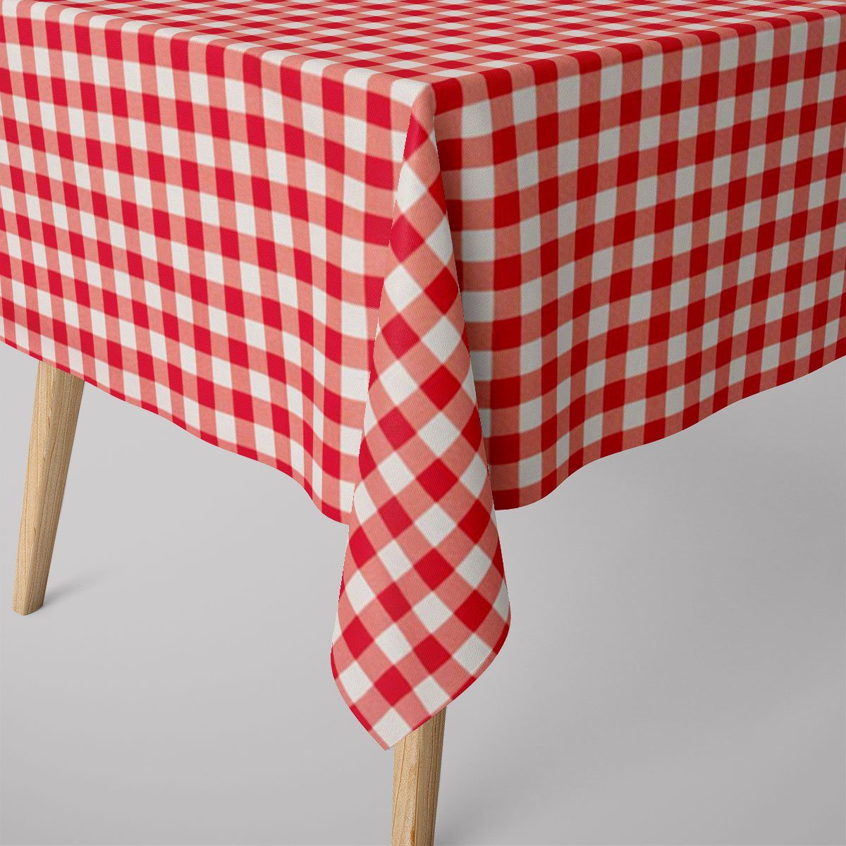 SCHÖNER LEBEN. Tischdecke Tischdecke abwaschbar Karo rot weiß div. Größen von SCHÖNER LEBEN., abwaschbar | Tischdecken