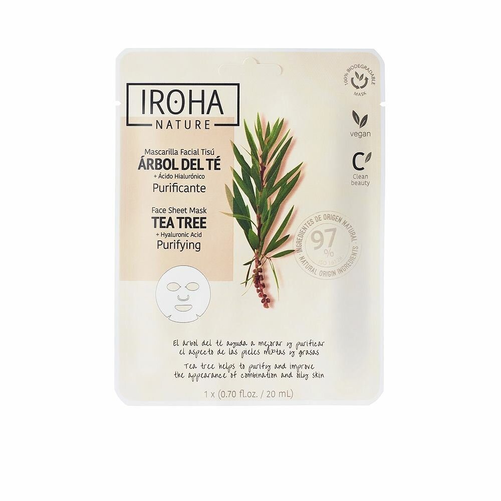 Iroha Tuchmaske Iroha Nature Nature Mask Tea Tree Hyaluronic Acid