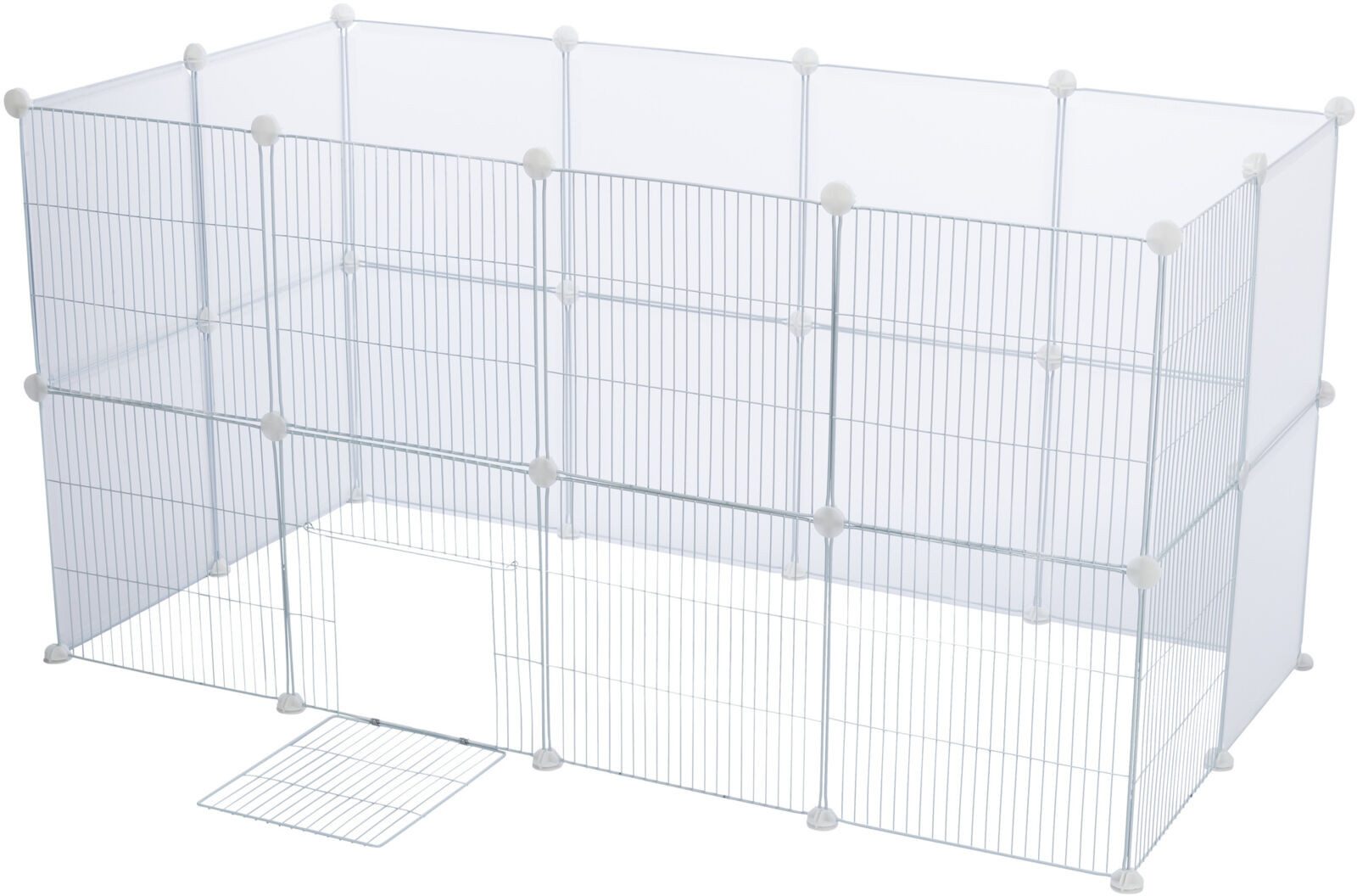 TRIXIE Freigehege Erweiterungselemente für Indoor Freilaufgehege - weiß - 35 × 35 cm