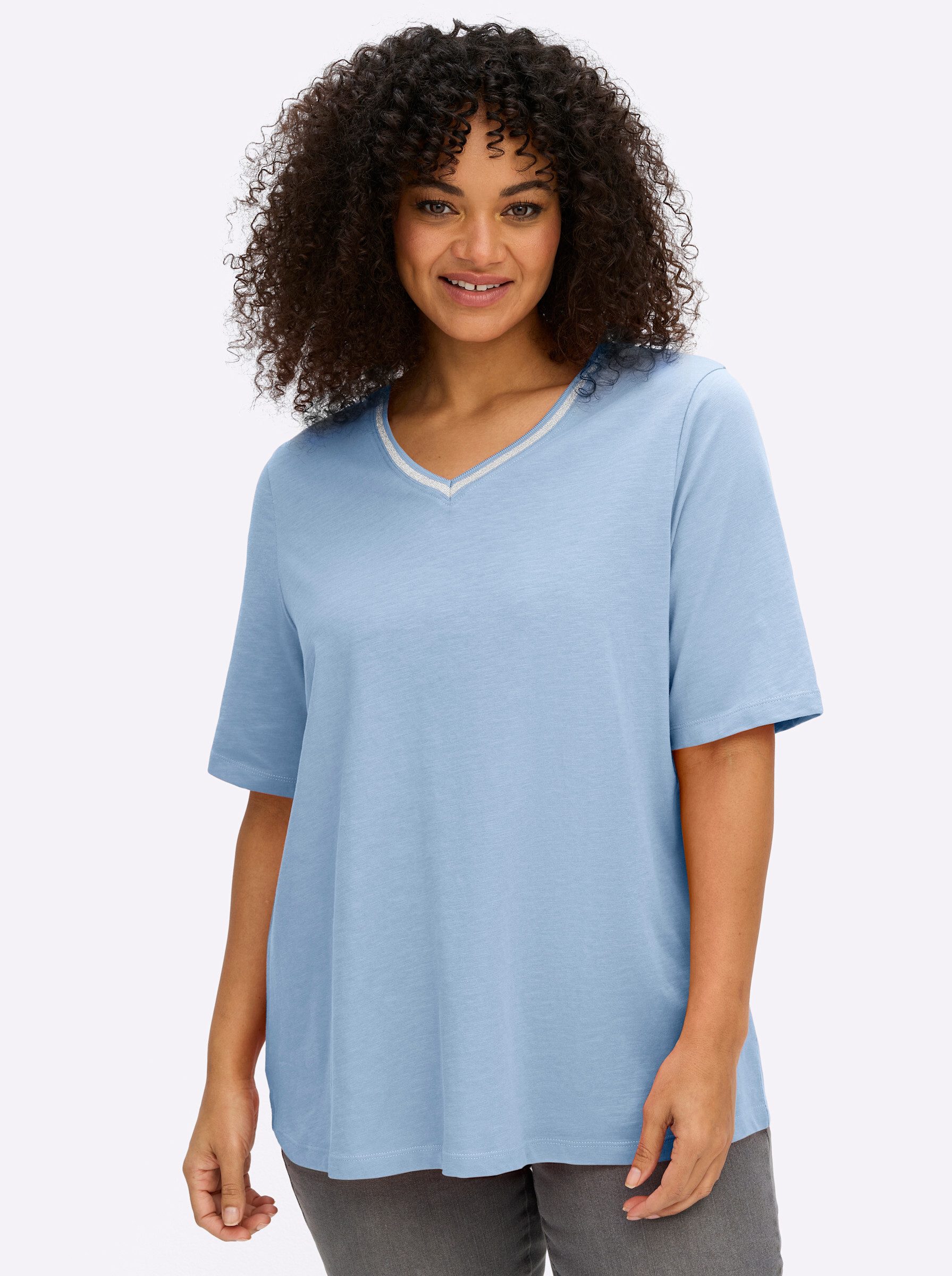Sheego T-Shirt Shirt Kurzarm