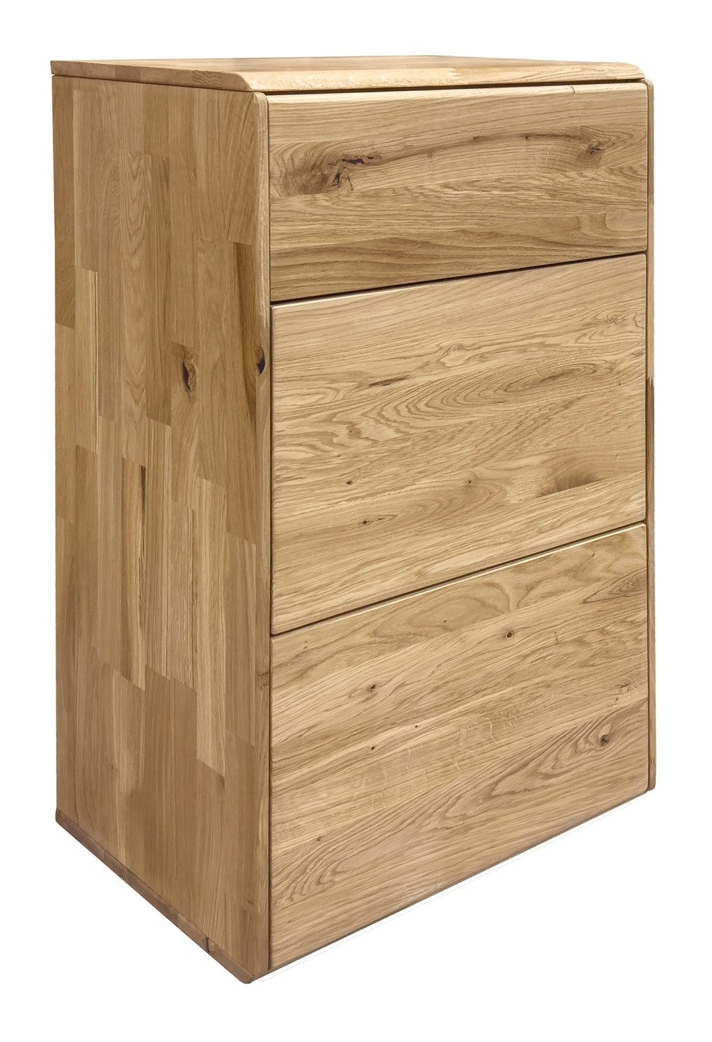 G+K Möbelvertriebs GmbH Kommode BARNEY, Wildeiche massiv geölt, Push-to-Open, 1 Tür, 1 Schublade, B 51 x H 91 x T 40 cm