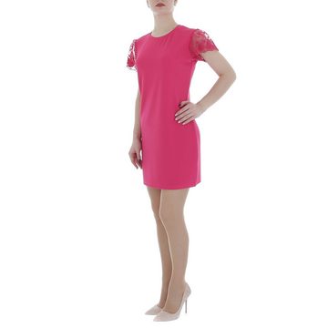 Ital-Design Sommerkleid Damen Freizeit (86164395) Spitze Minikleid in Pink