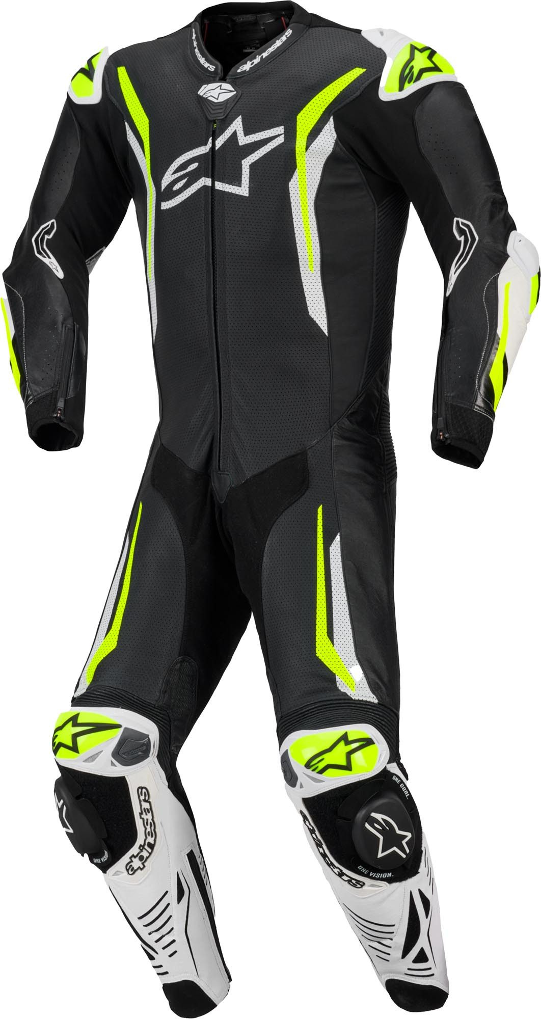 Alpinestars Motorradkombi GP Tech V5 perforierte 1-Teiler Motorrad Lederkombi Airbag vorbereitet,Ellenbogenprotektoren enthalten,Hüftprotektore
