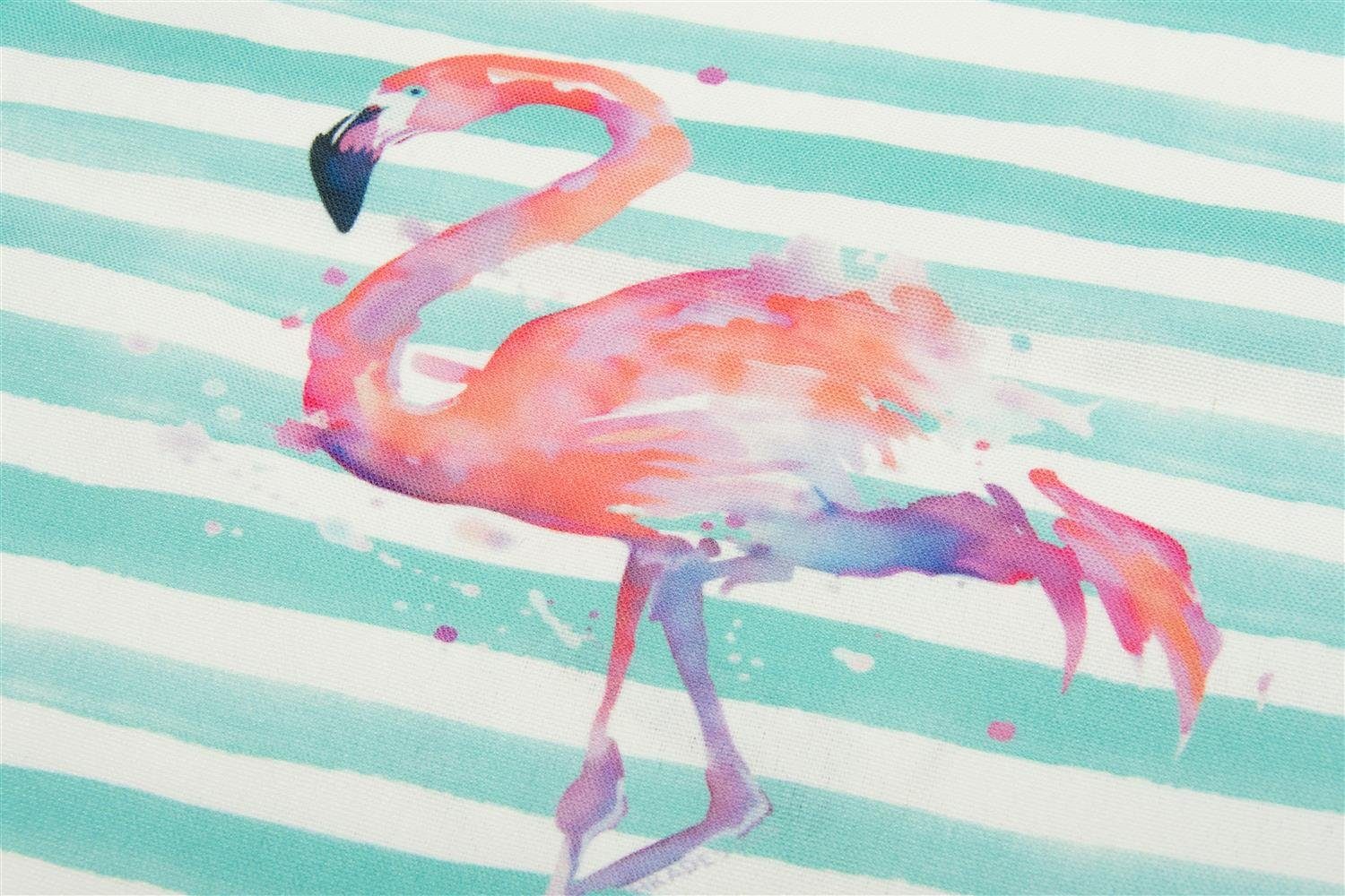 Tragetasche (1-tlg), und mit Einkaufstasche styleBREAKER Streifen Flamingo