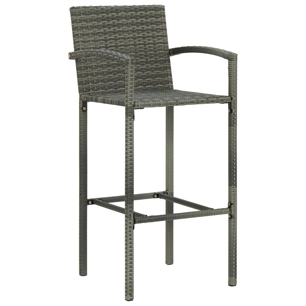 vidaXL Gartenstuhl Barhocker 4 Stk. Grau günstig online kaufen