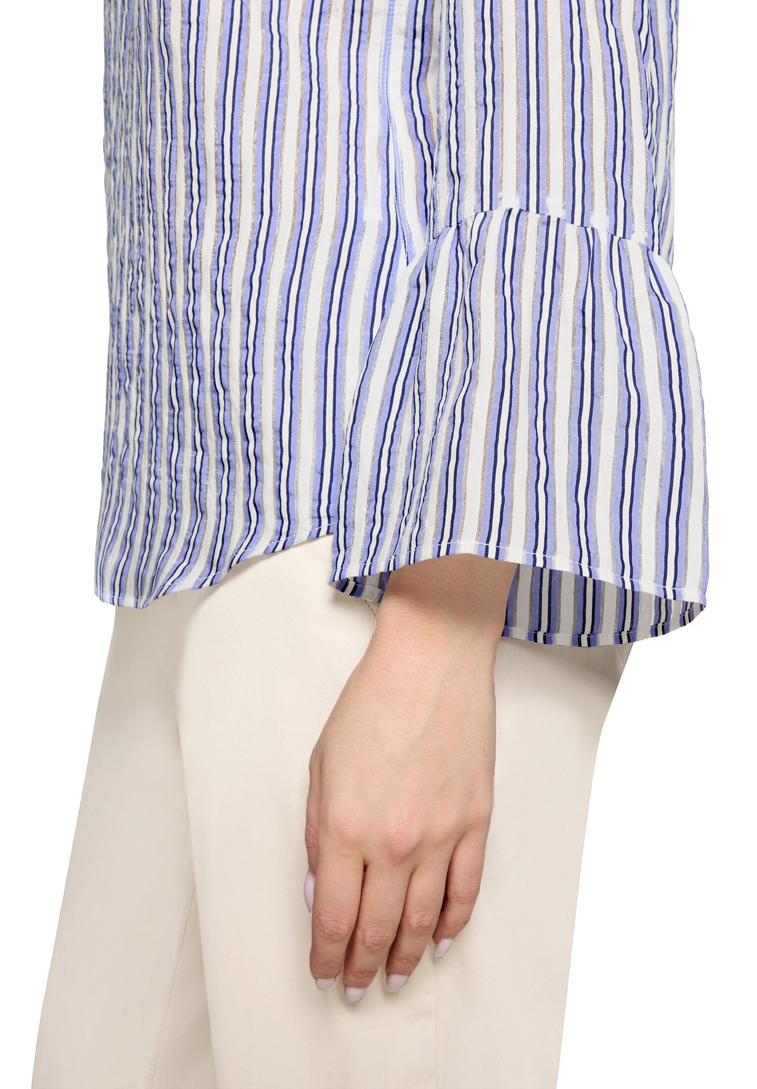 Cartoon Schlupfbluse Damen mit Streifen