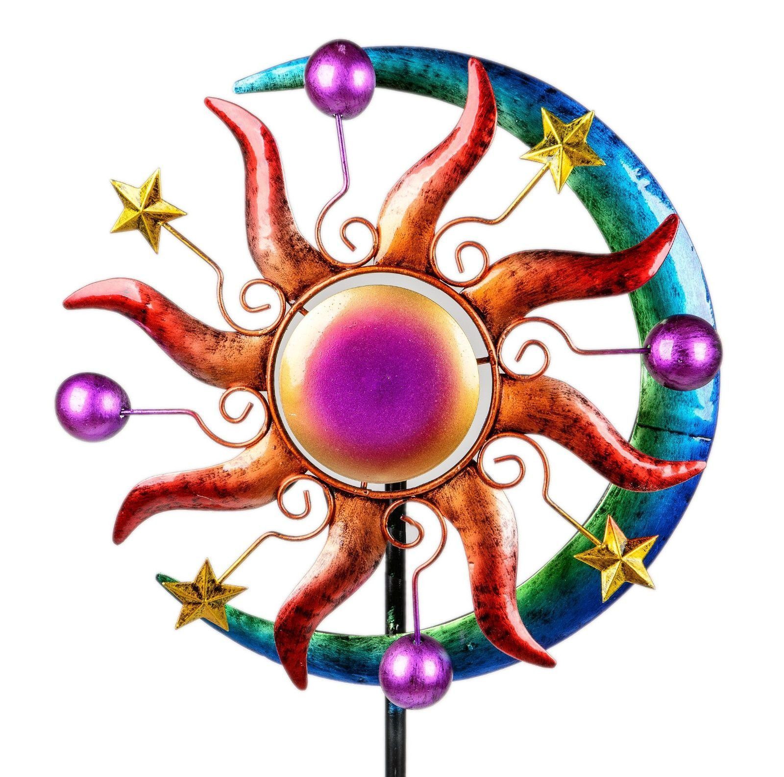 formano Deko-Windrad Buntes Windrad für den Garten aus Metall Windspiel Windmühle