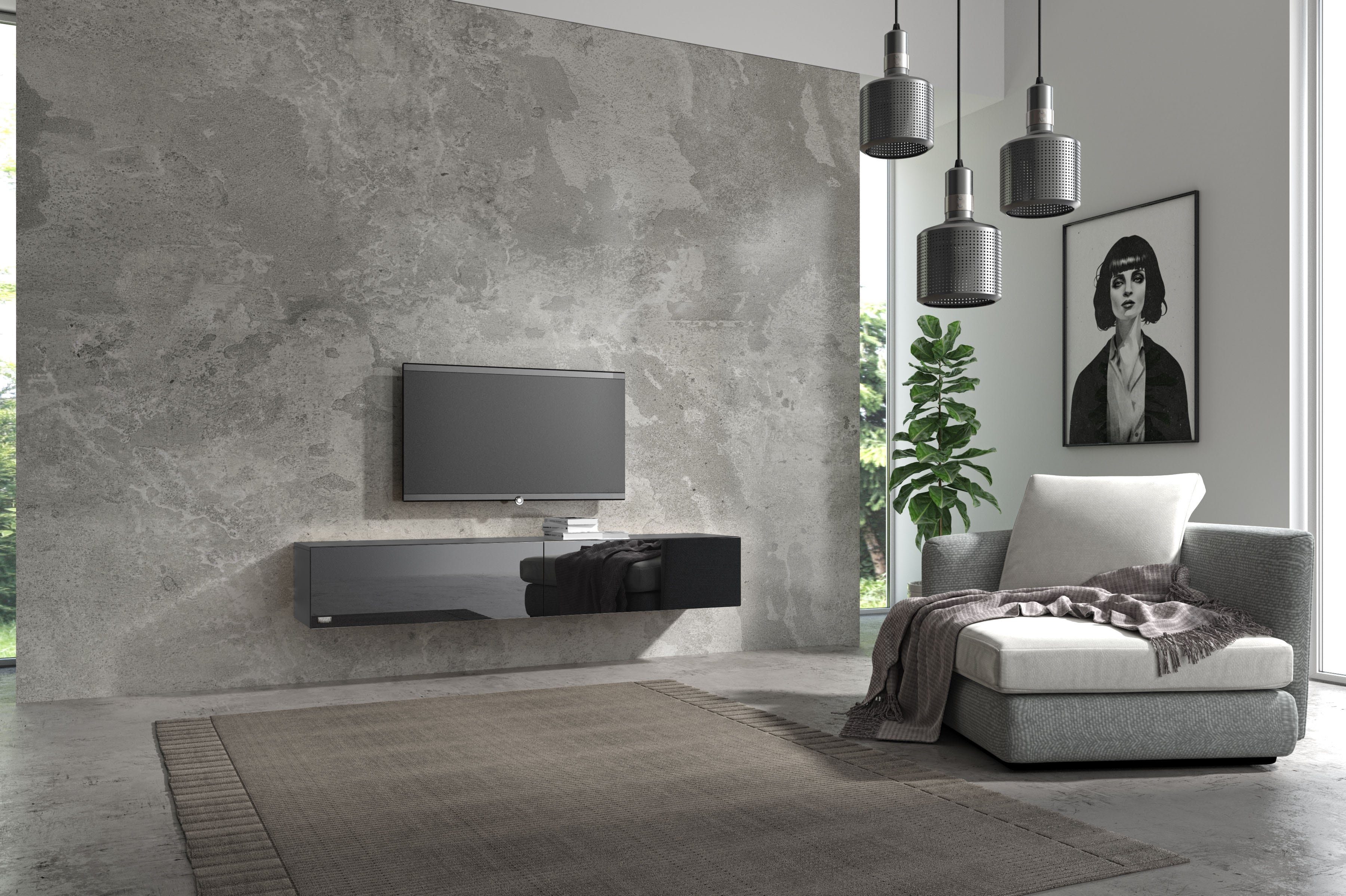 Wuun TV-Board Wuun® Somero Lowboard Tv-Board Wohnwand hängend